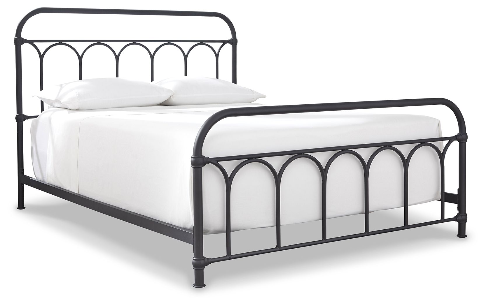 Nashburg - Queen Metal Bed - Black