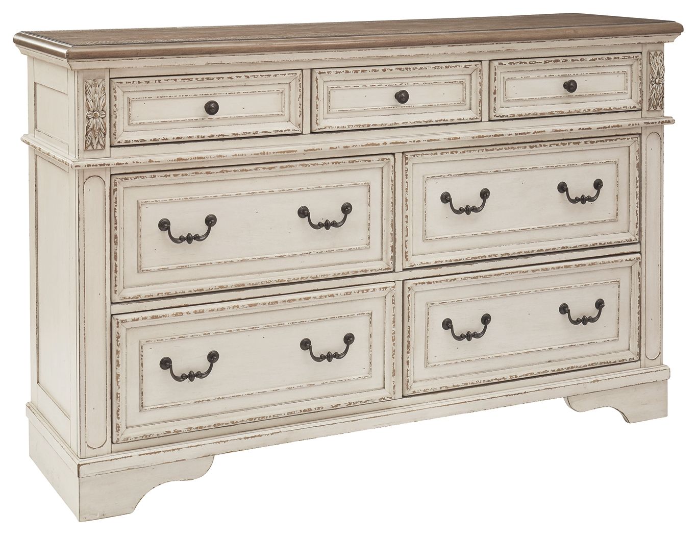 Realyn White / Brown / Beige Dresser 7drawer New Lots