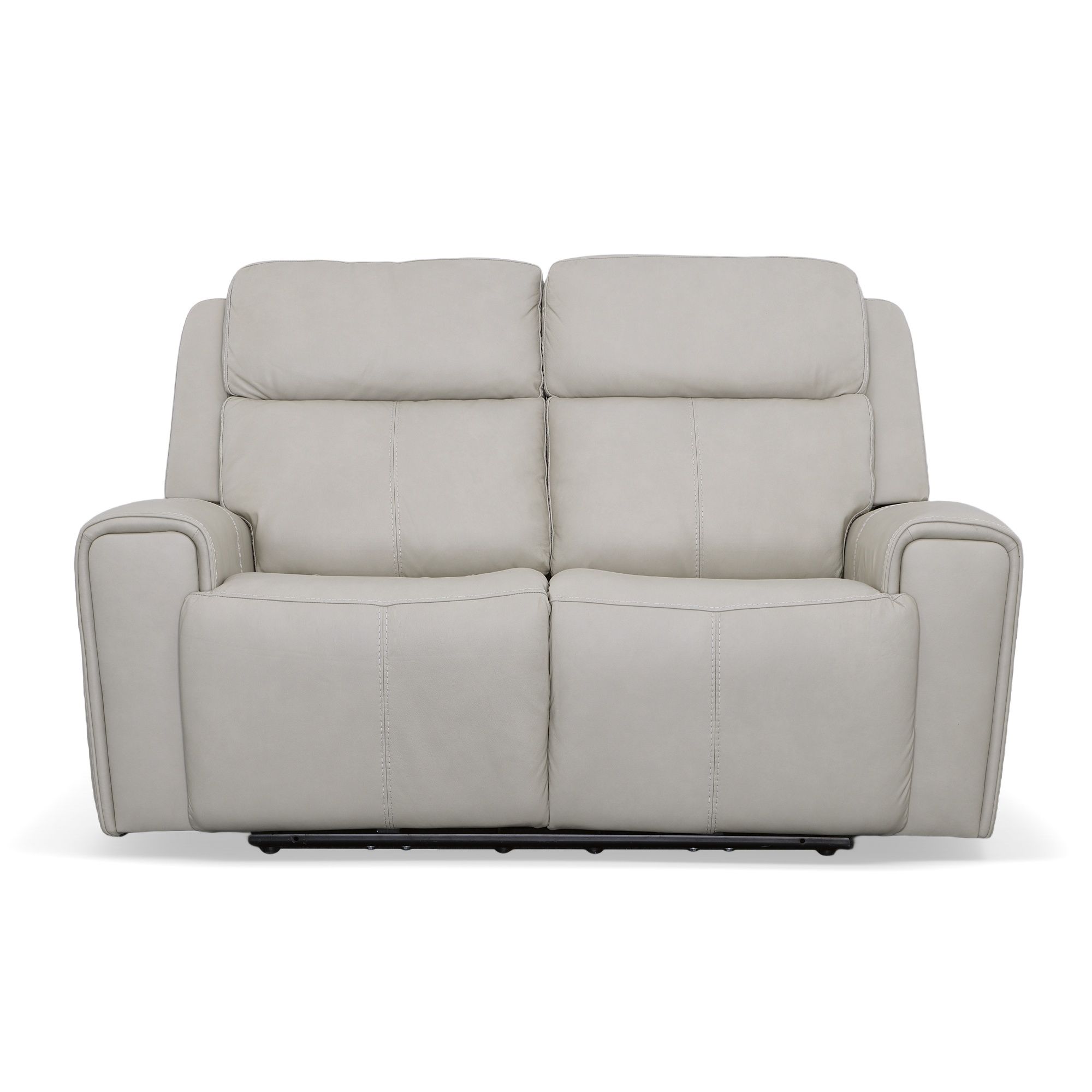 Barnett - Power Reclining Loveseat With Power Headrests & Lumbar - Timber, light gray, view 3