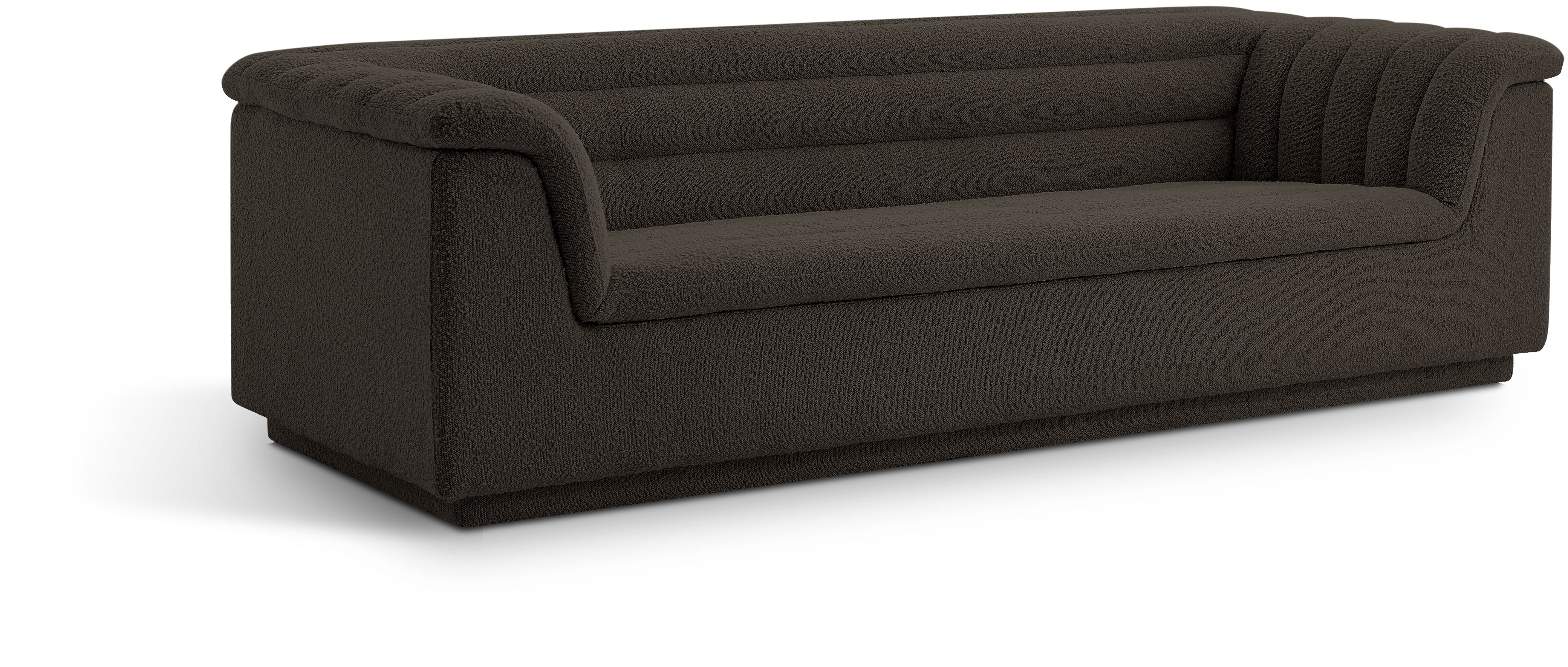 Cascade - Boucle Sofa - Brown