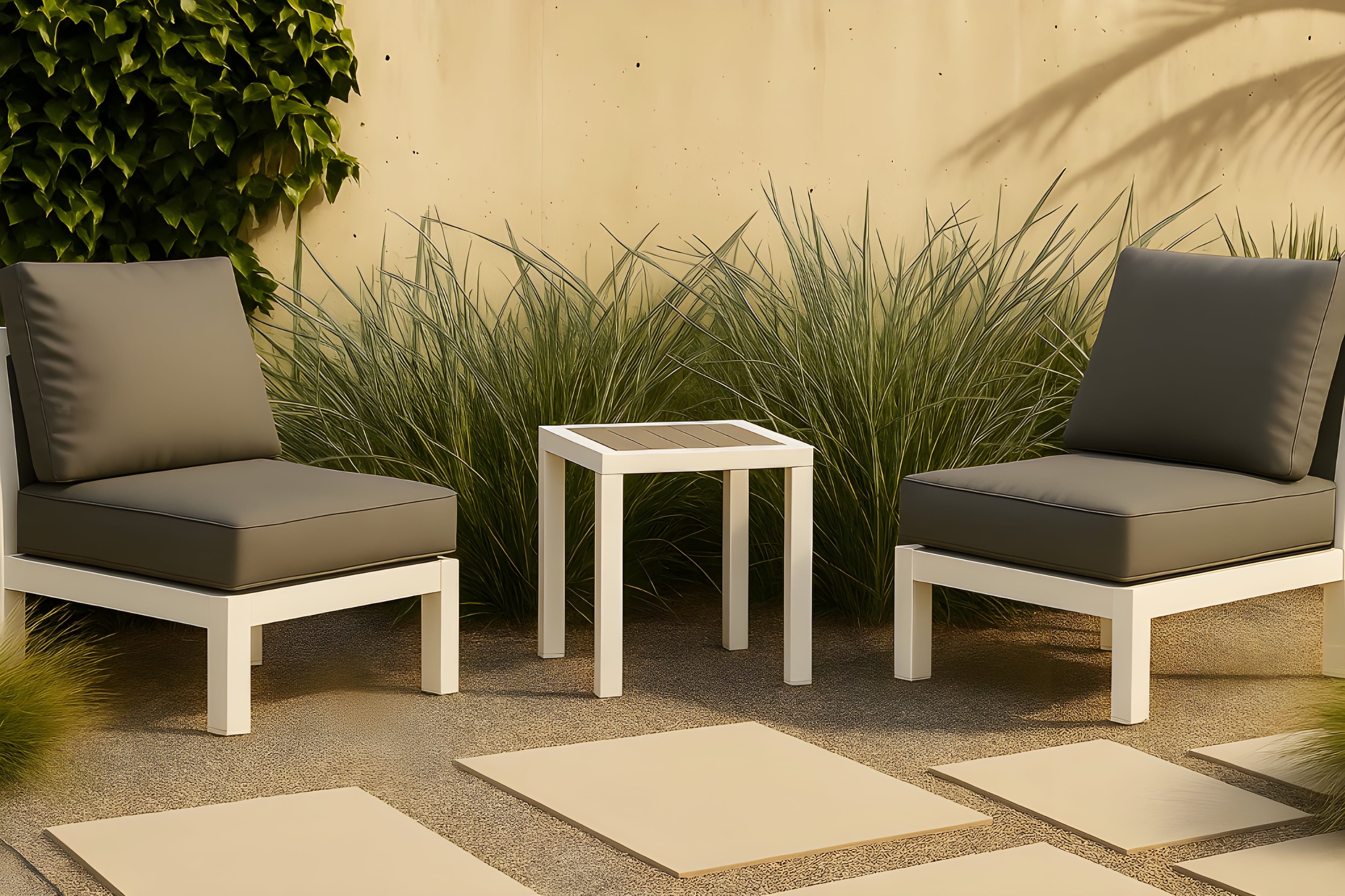 Nizuc - Outdoor Patio End Table - Gray