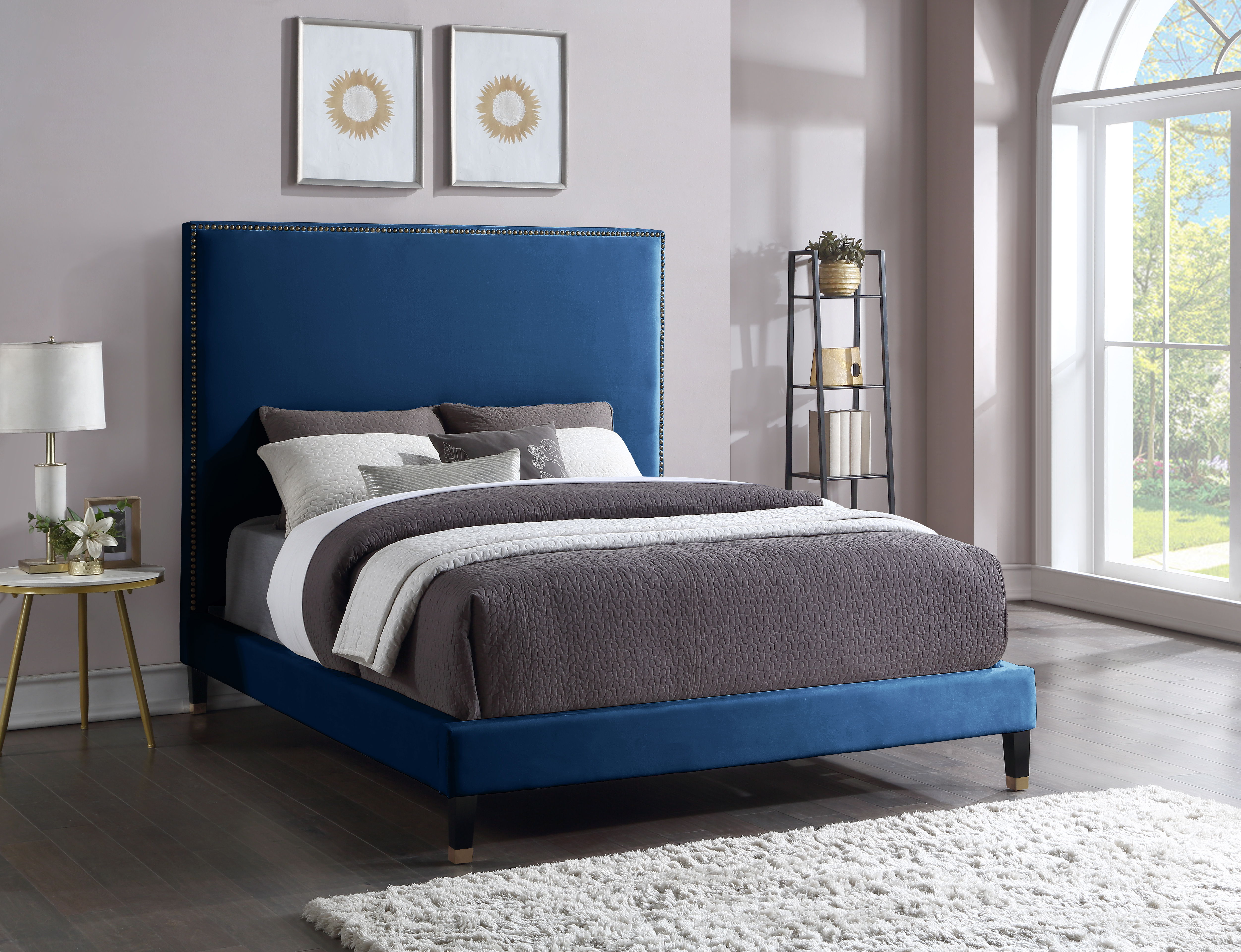 Harlie - King Bed - Navy