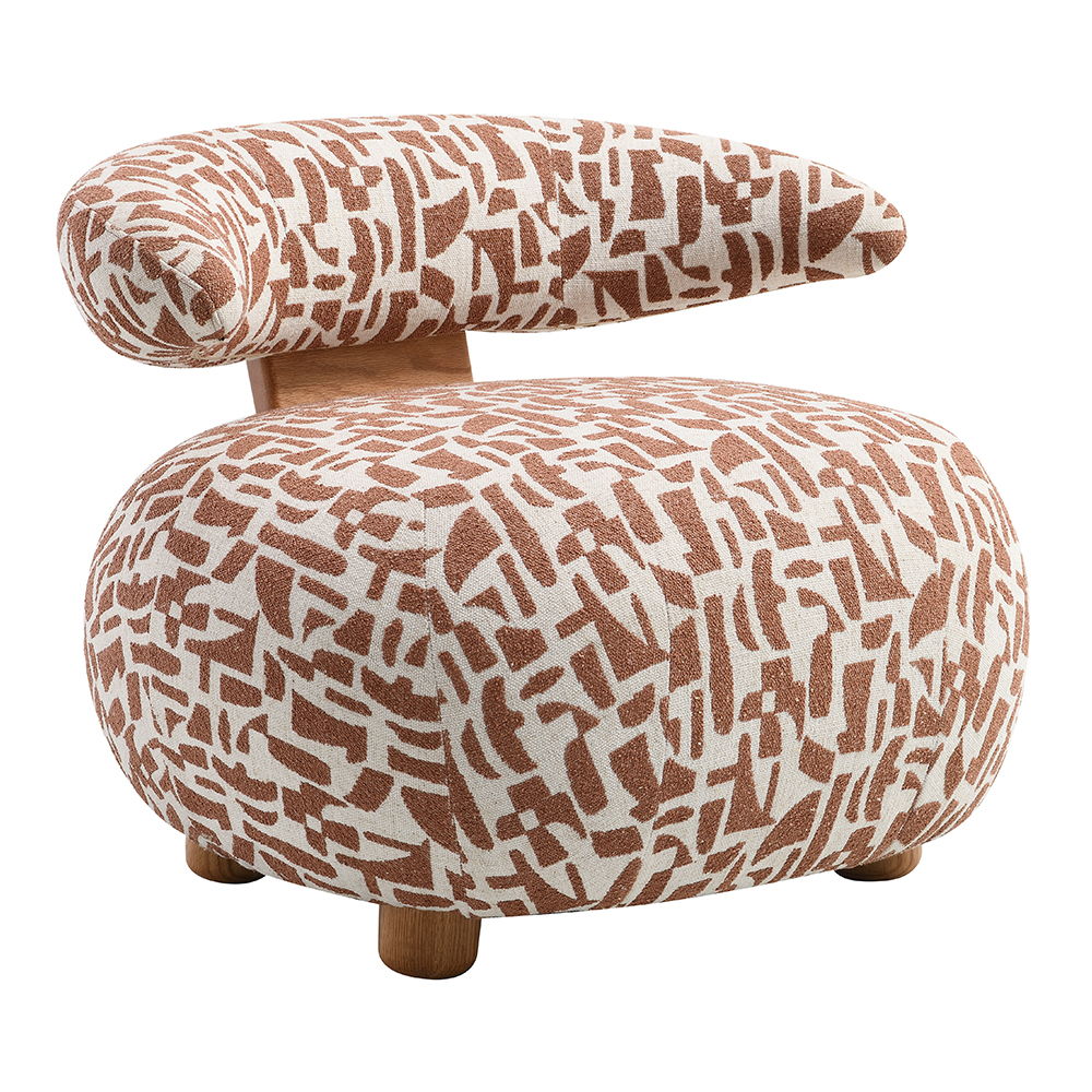 Lynn - Accent Chair - Brown, light brown, view 2