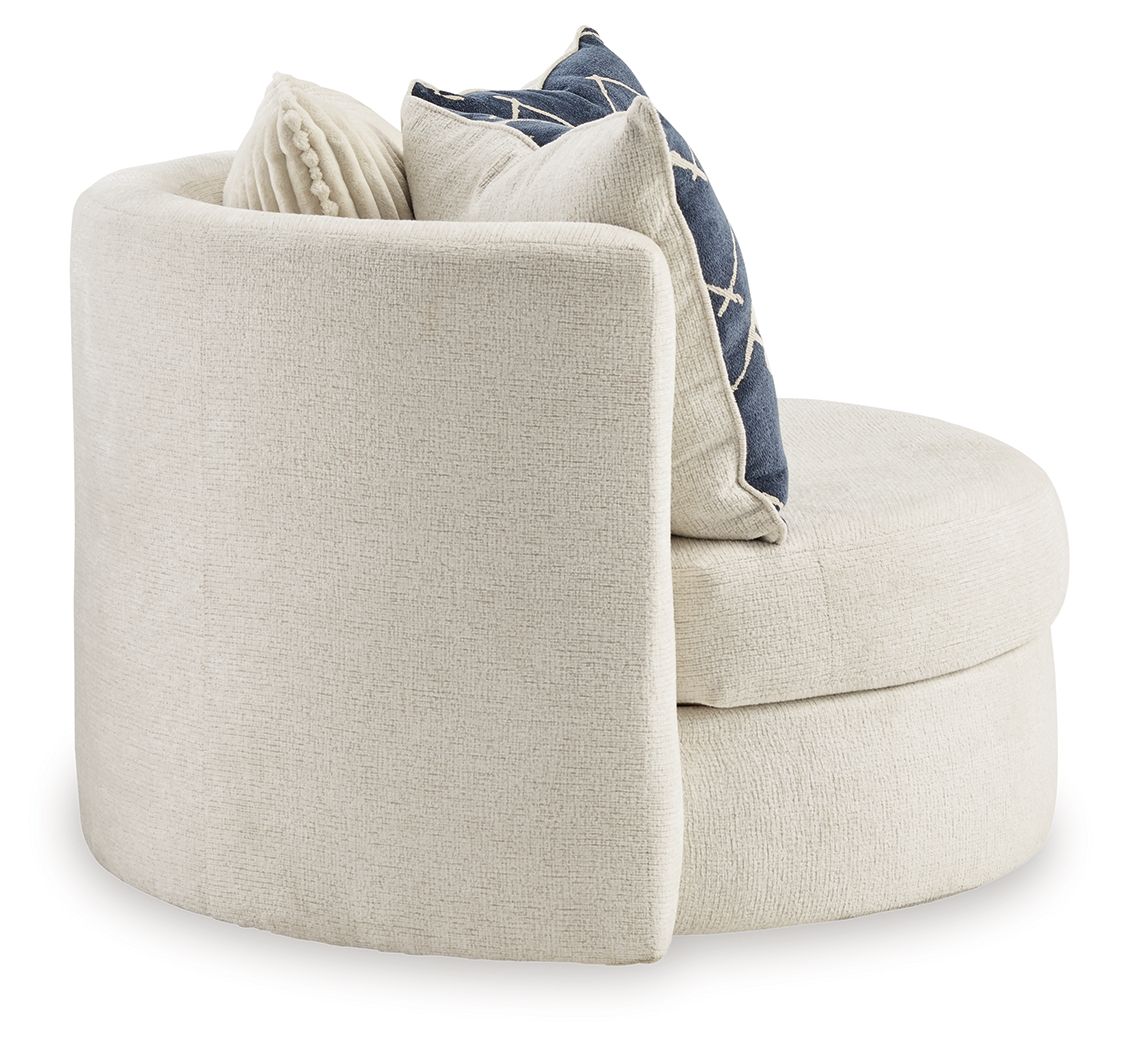 Ashley Furniture Padova - Swivel Accent Chair - Ivory - Image 4