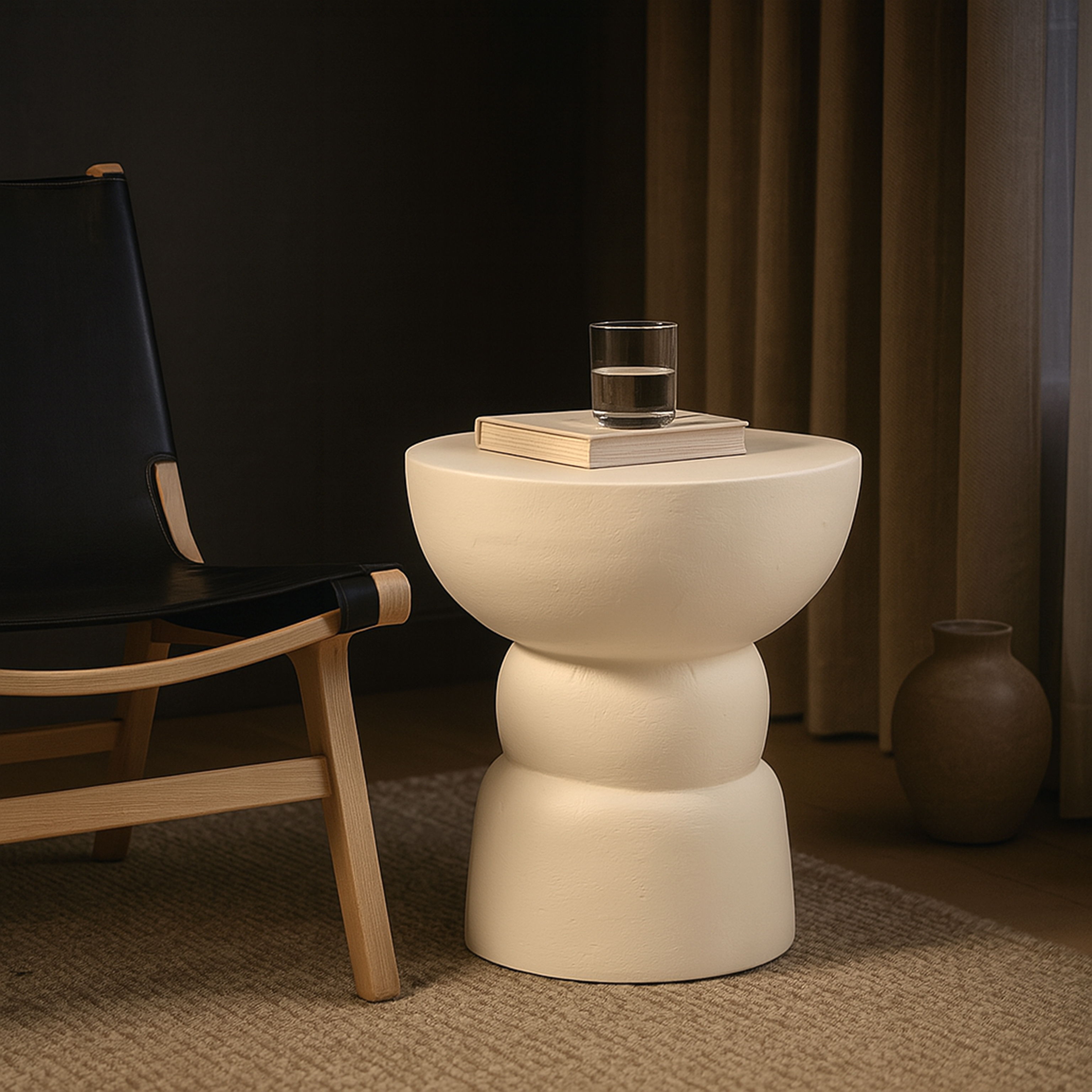 Collins - Aluminum End Table - Cream