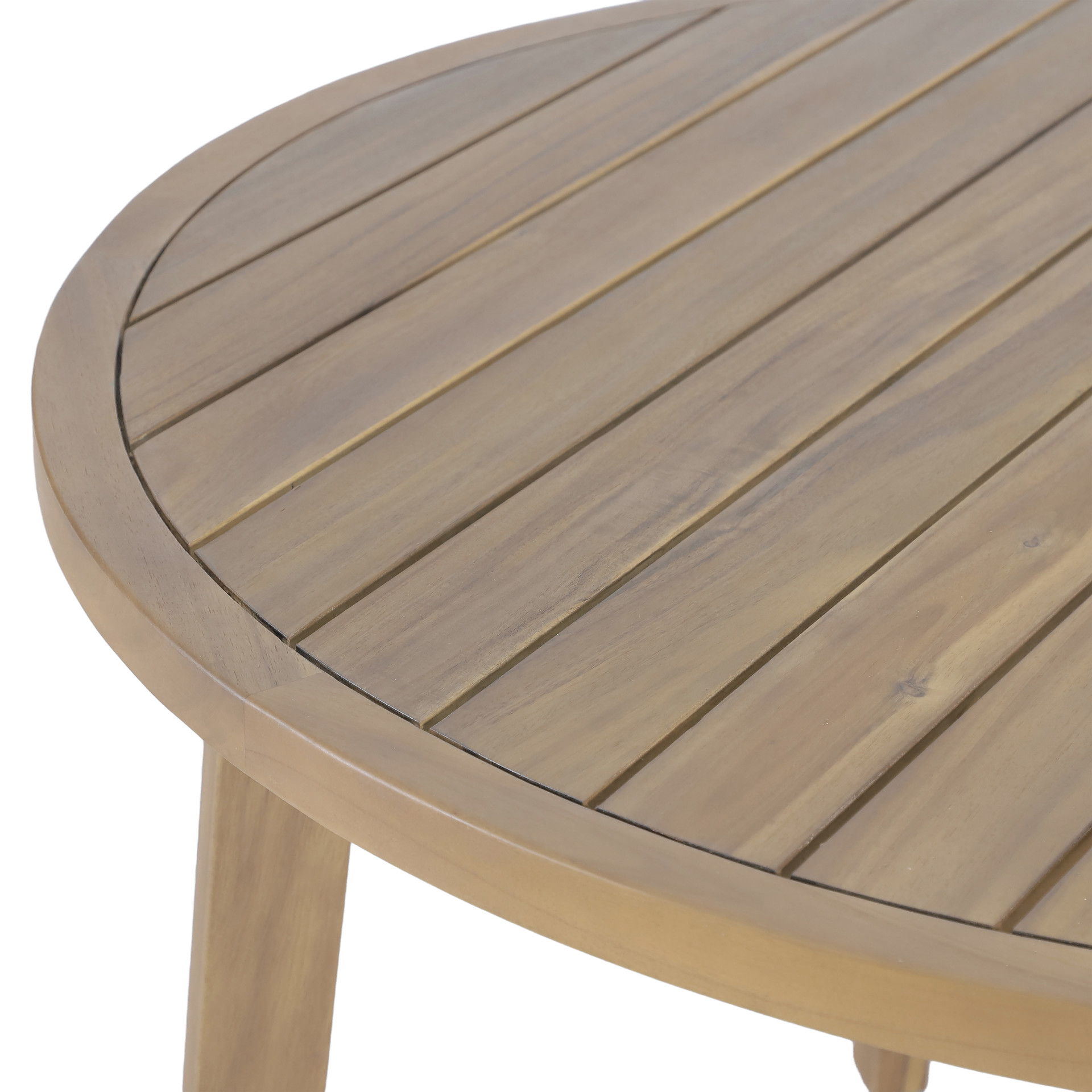 Arden - Round Patio Dining Table - Natural, light brown, view 5