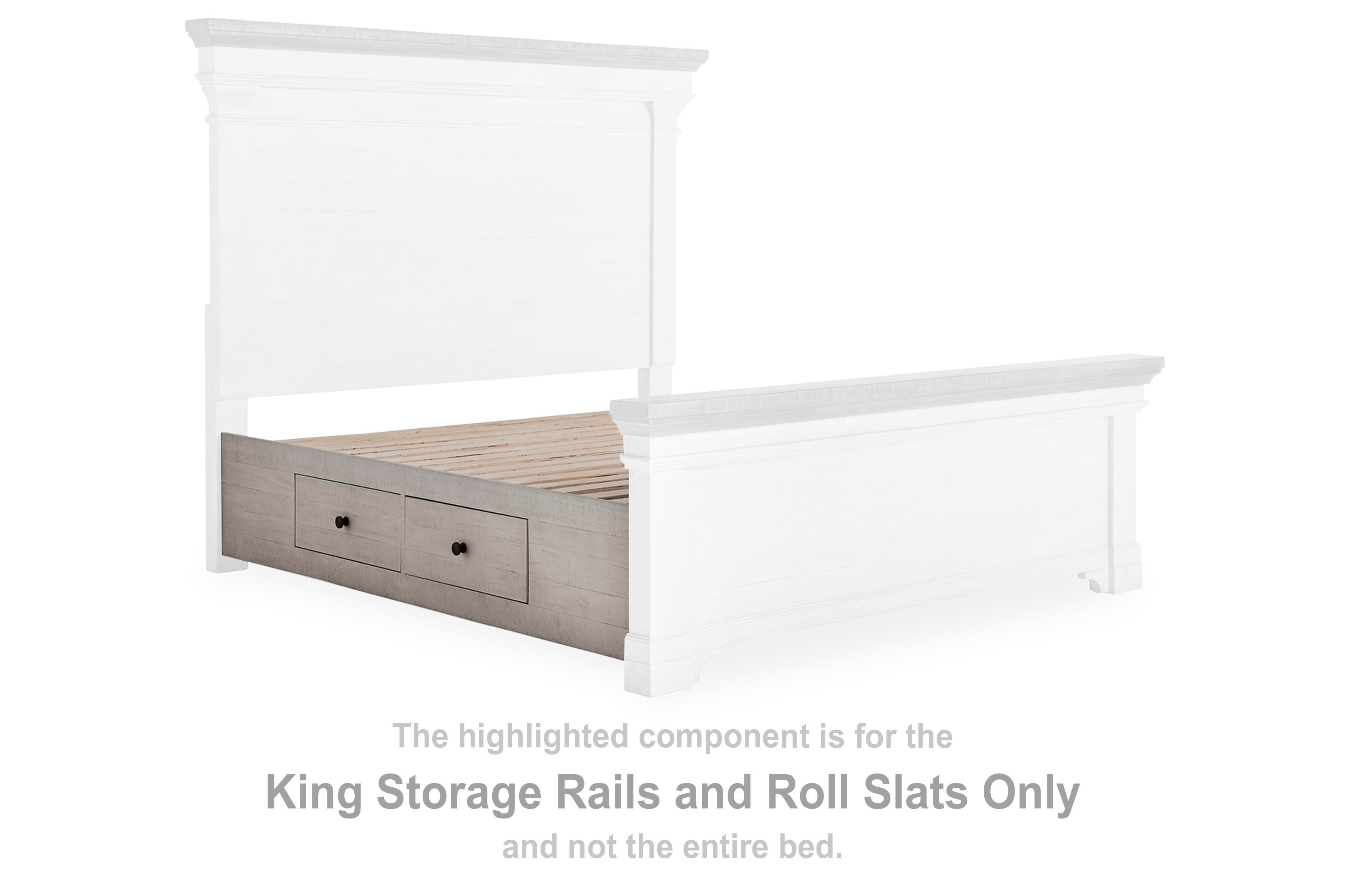 Havalance – King Storage Rails And Roll Slats – White / Gray