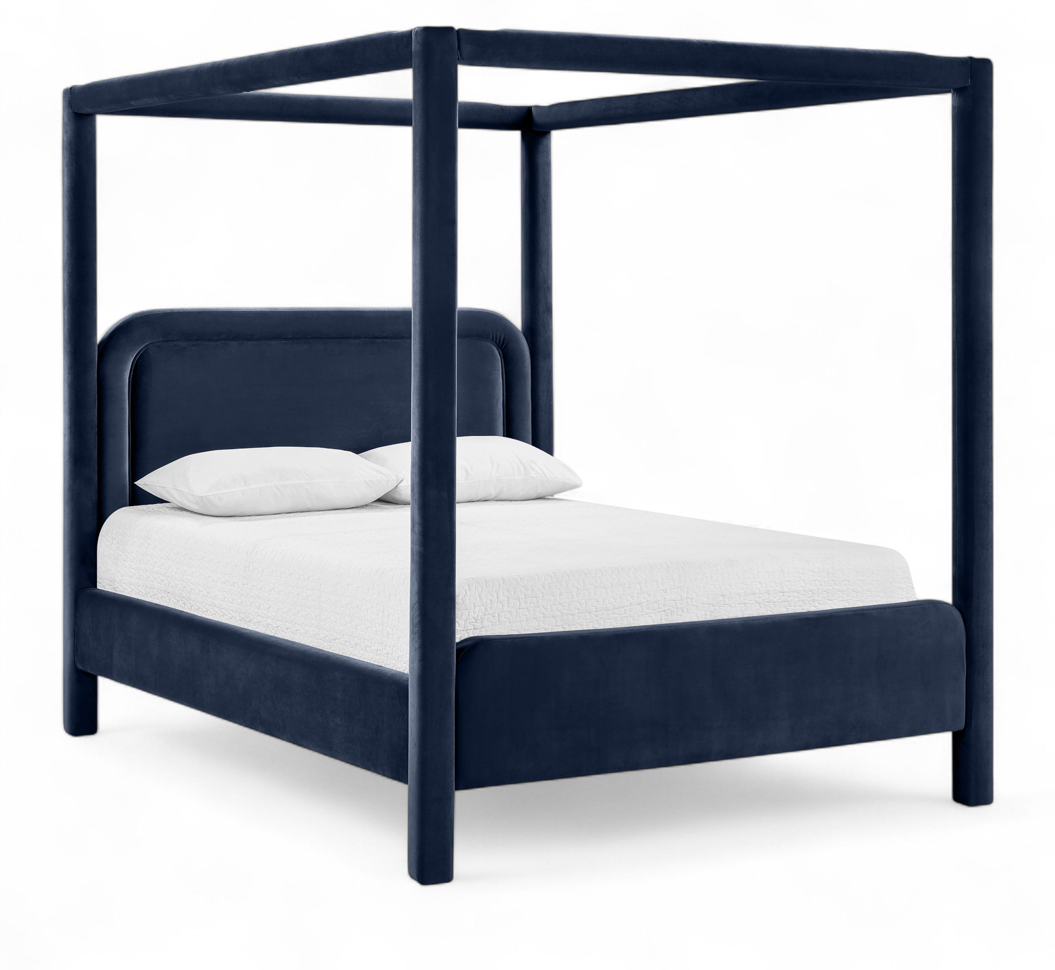 Salina - Velvet Upholstered King Bed - Navy