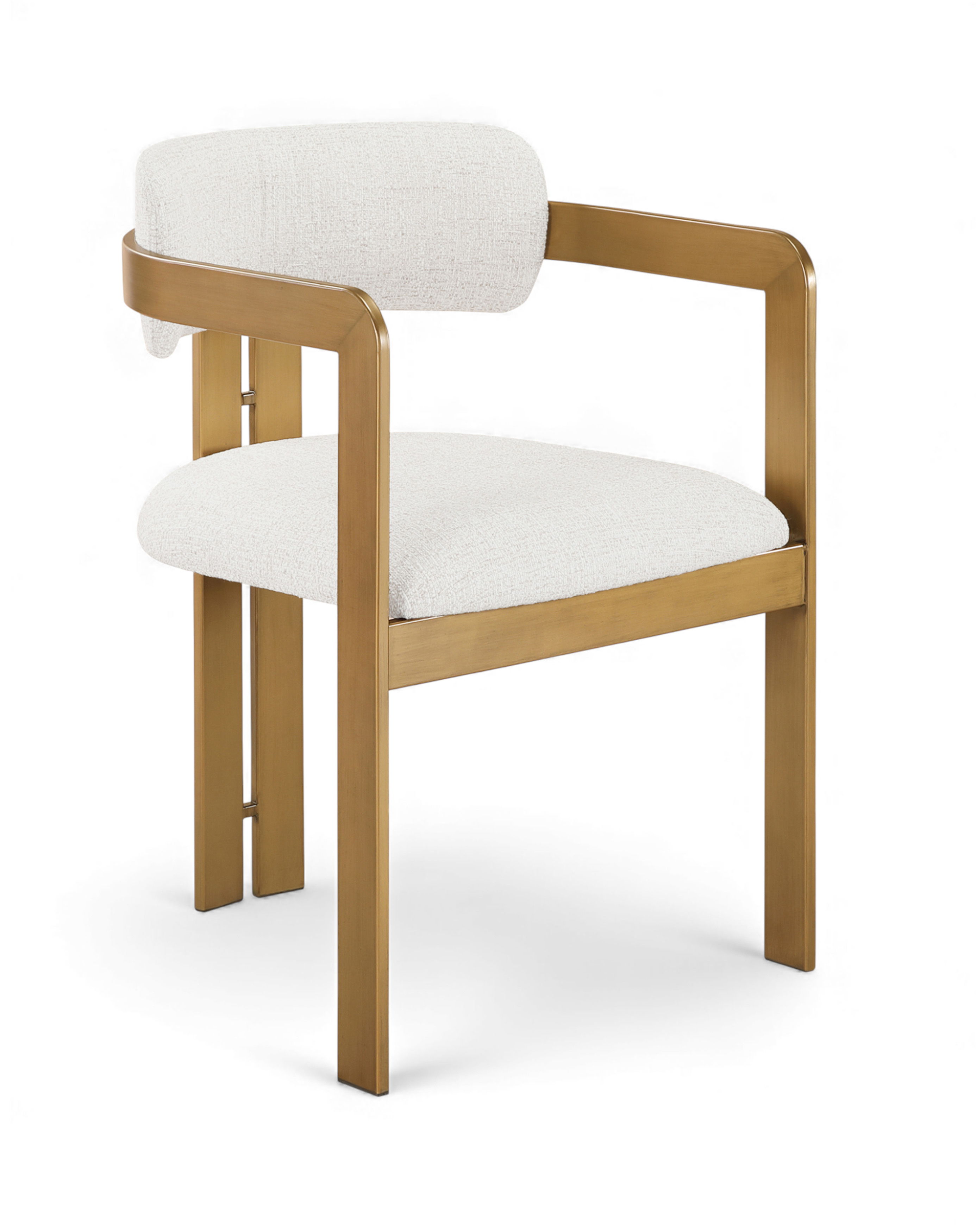 Aurum - Linen Textured Fabric Upholstered Dining Chair (Set of 2) - Cream