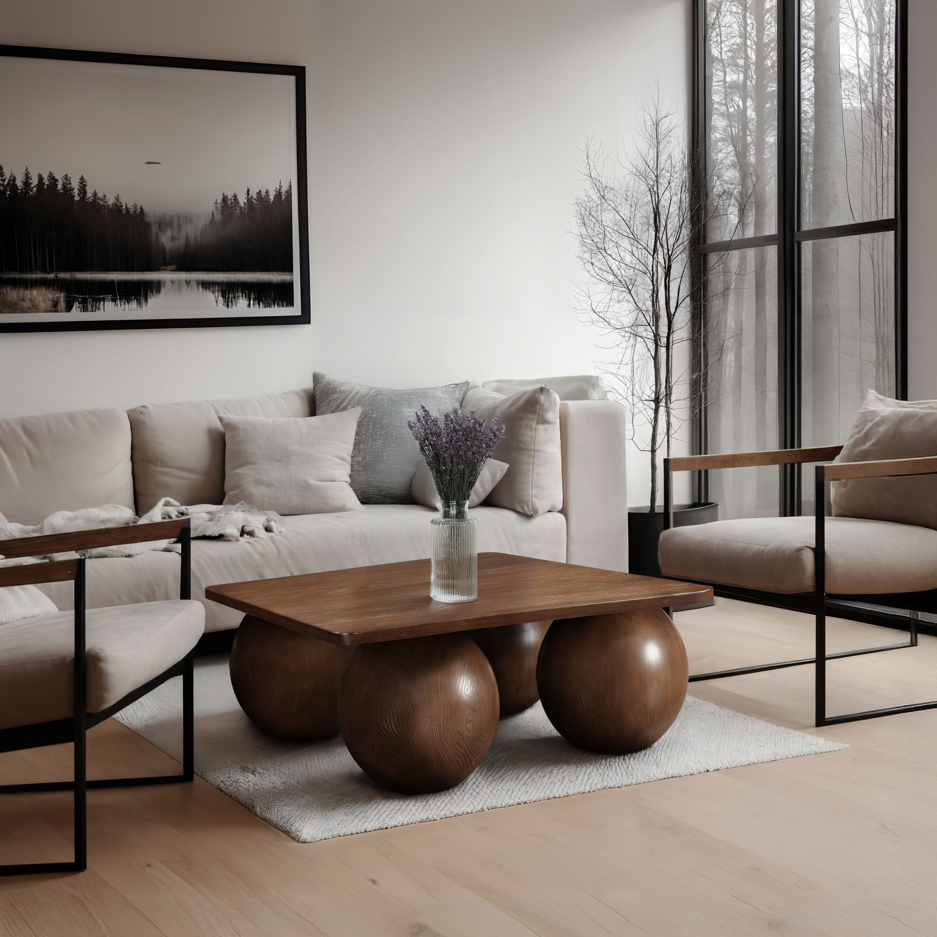 Fitch - Oak Veneer Coffee Table - Brown