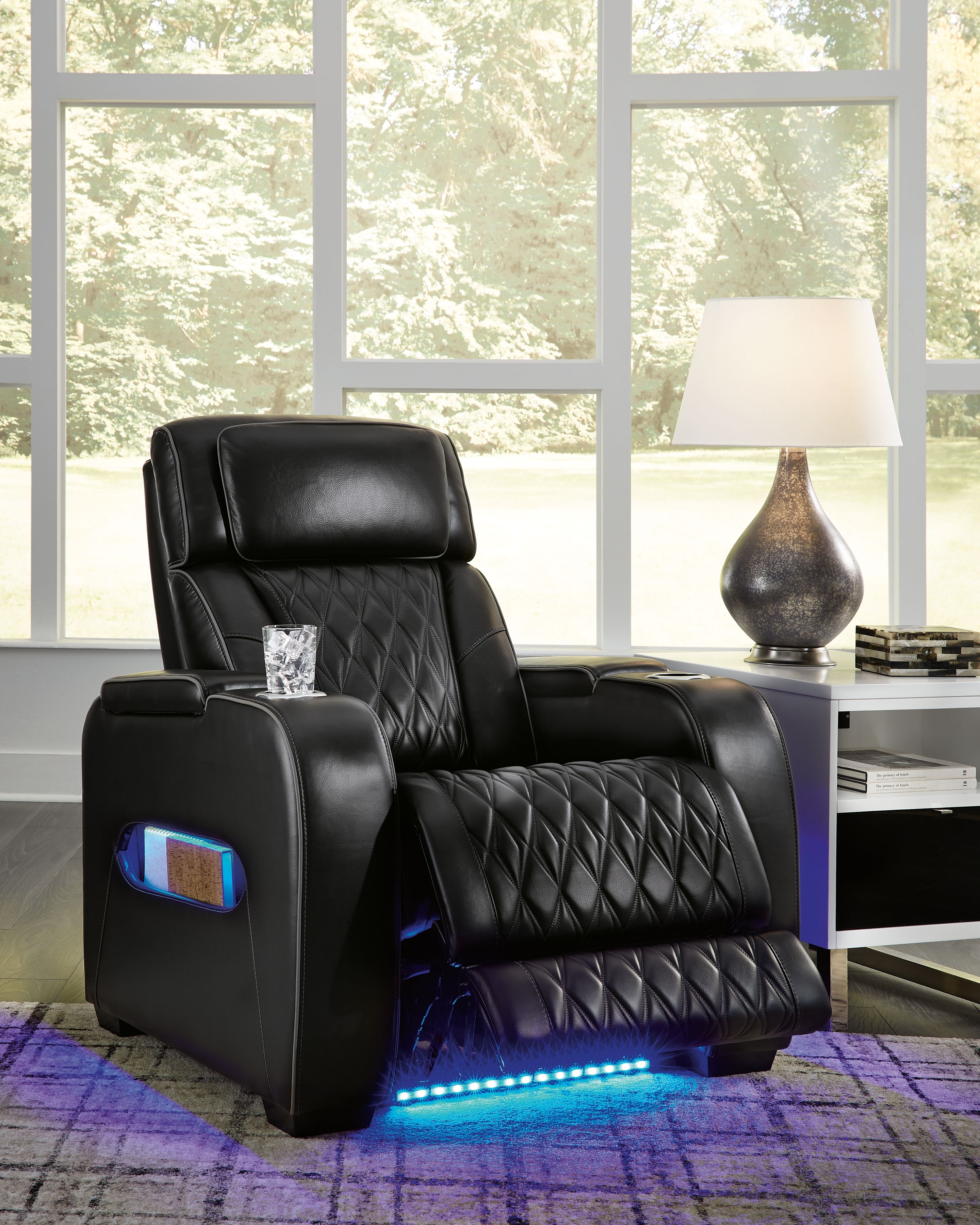Ashley Furniture Boyington - Power Recliner/ Adj Headrest - Black - Image 10