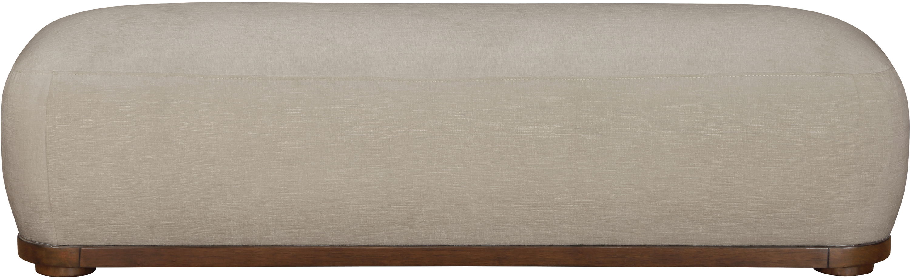 Calum - Bench With Brown Frame - Beige