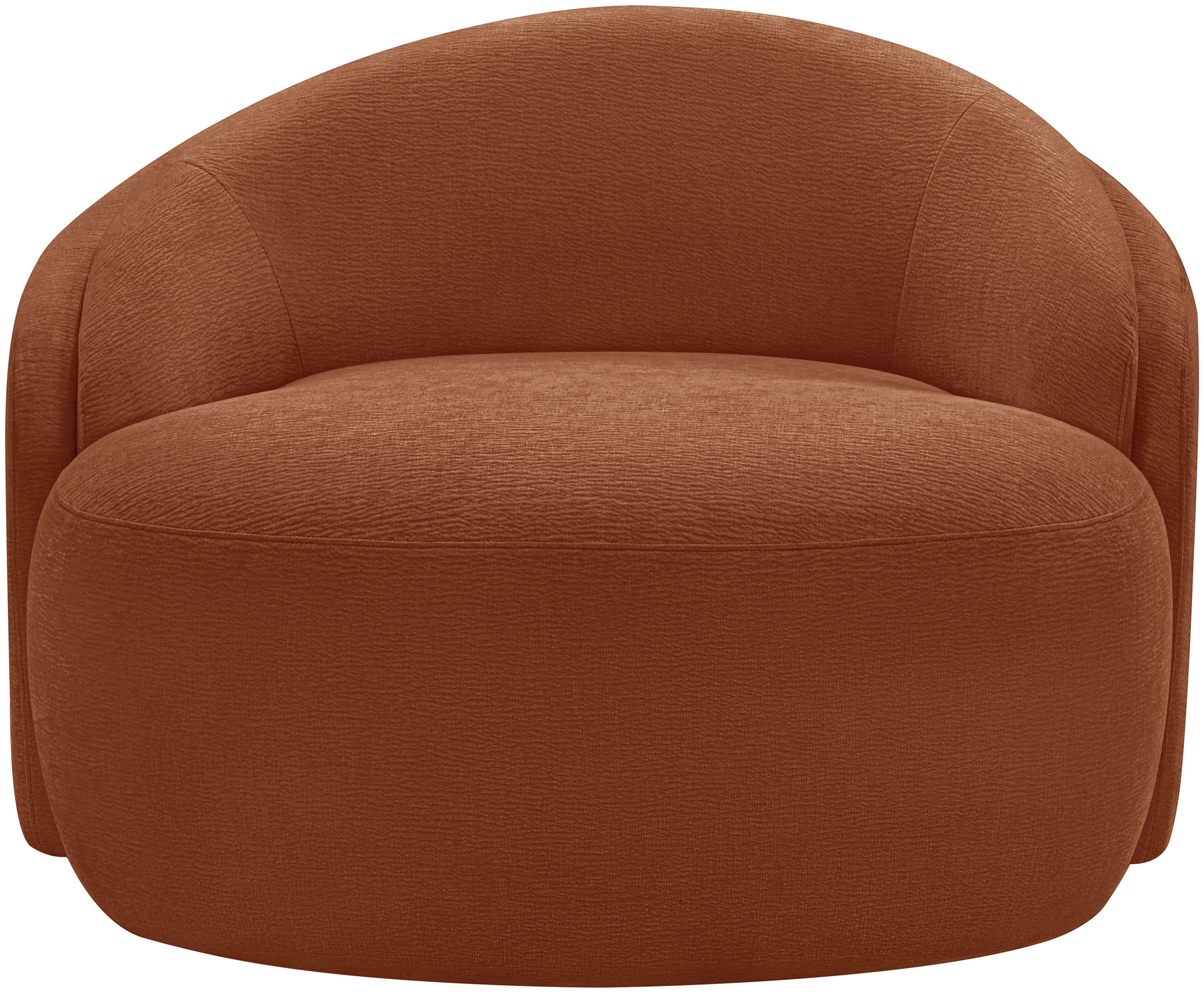 Caspian - Chenille Fabric Upholstered Chair - Cognac