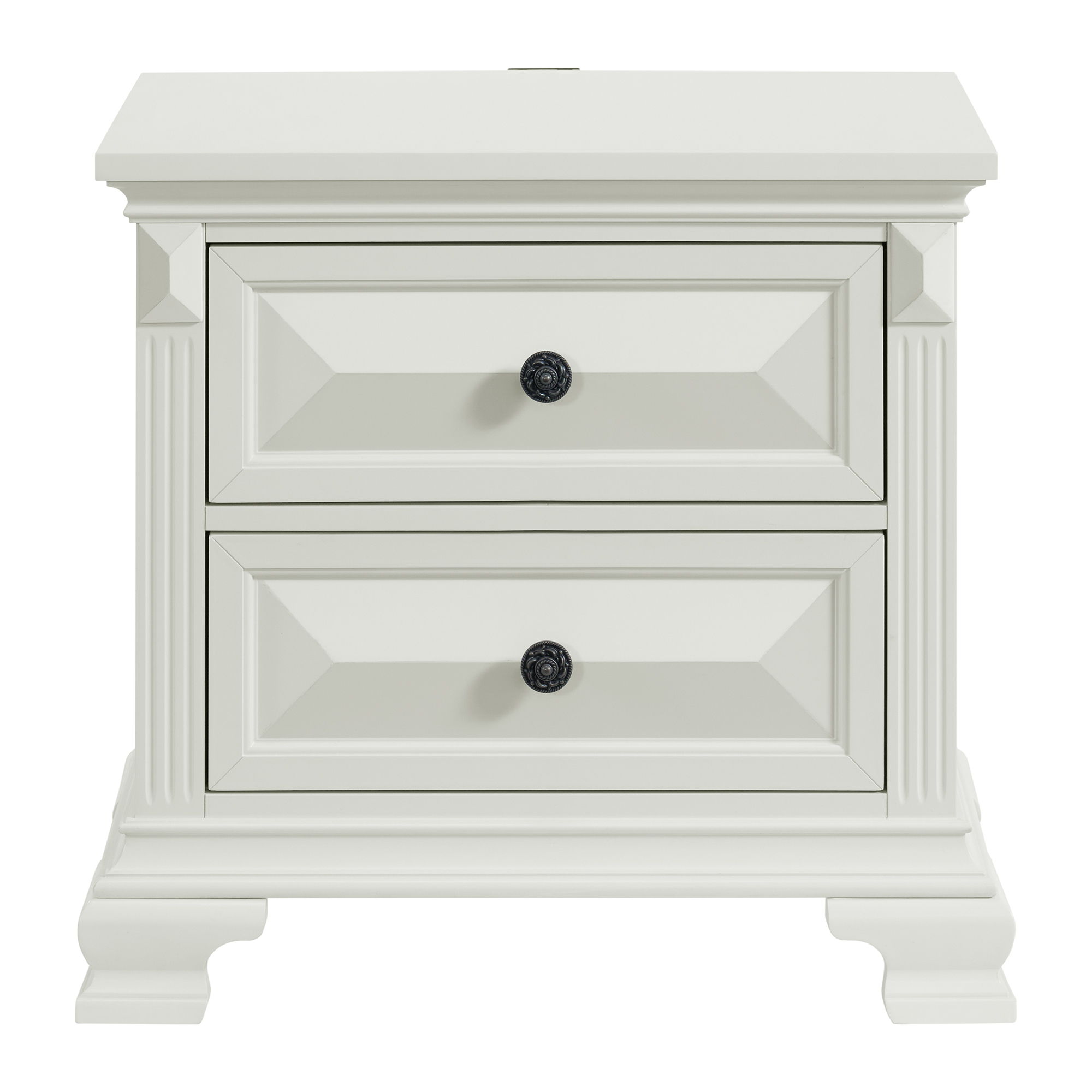 Bridgestone - 2-Drawer Nightstand With USB - Antique White