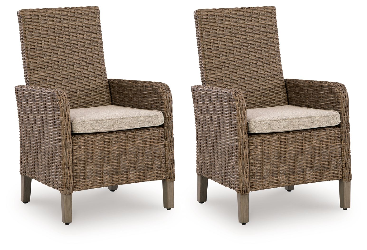 Arm Chair With Cushion (Set of 2)