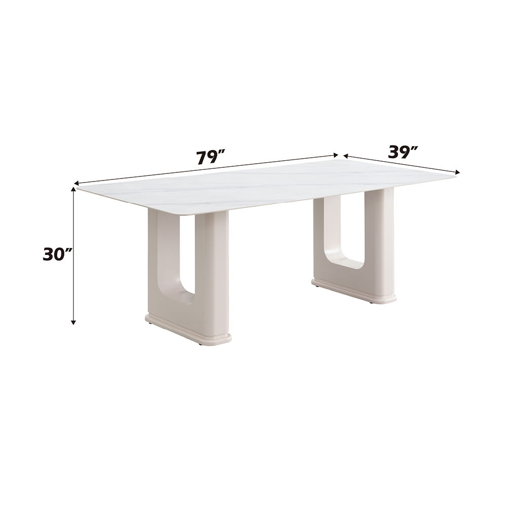 Kalam - Dining Table - Ceramic Top & Beige, beige, view 5