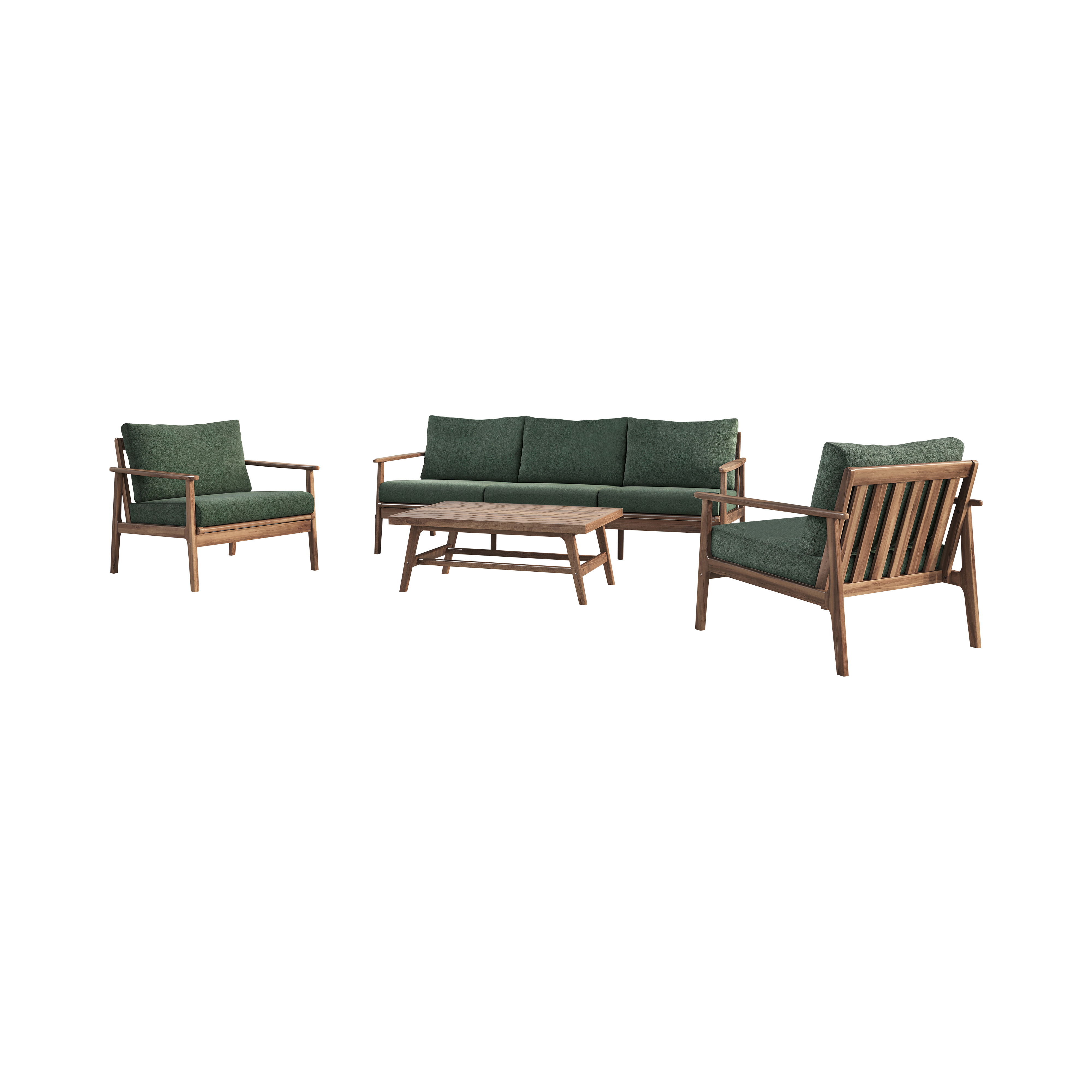 4 Pc · Sofa & 2 Chairs & Coffee Table