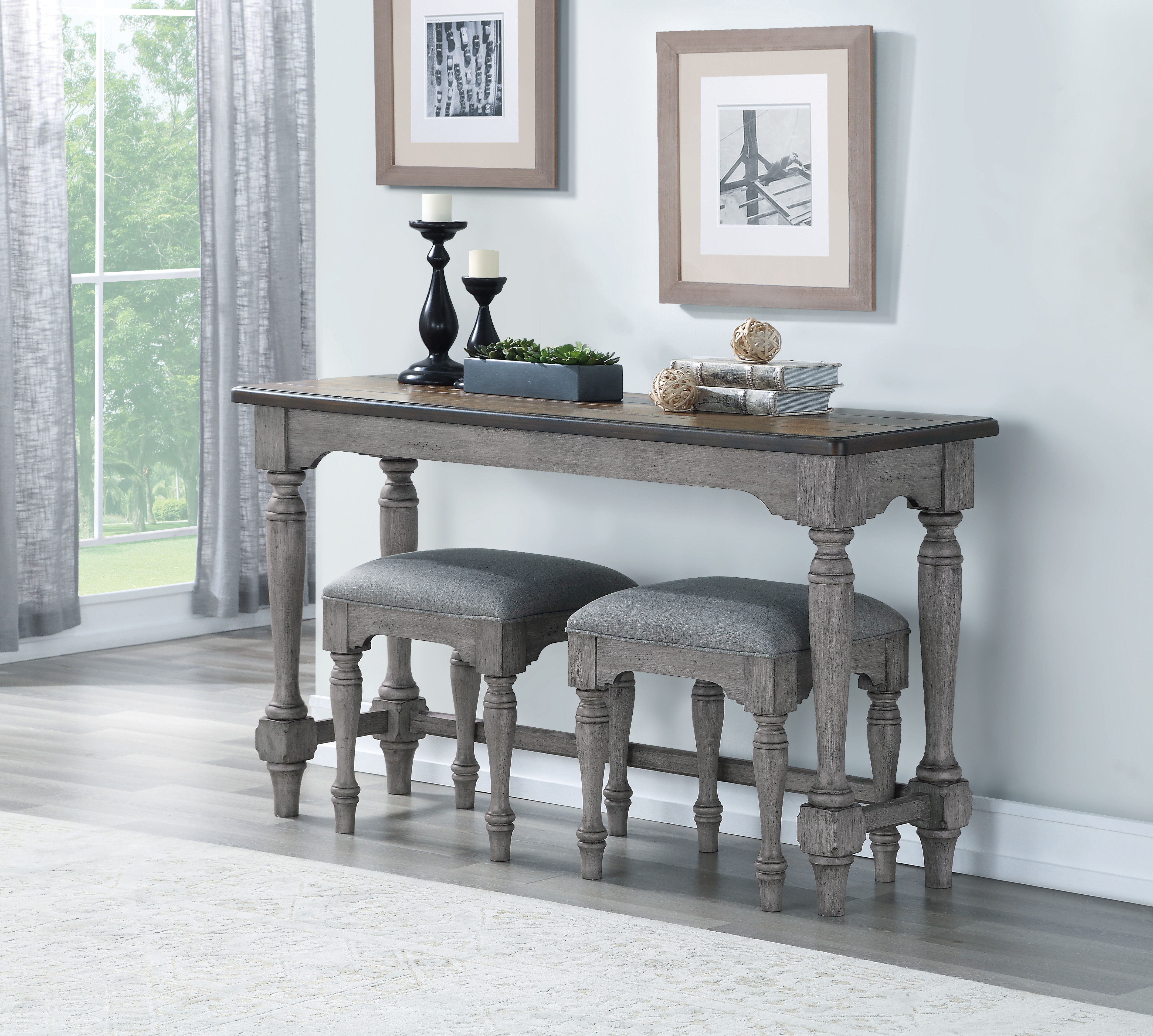 Plymouth - Sofa Table - Gray, gray