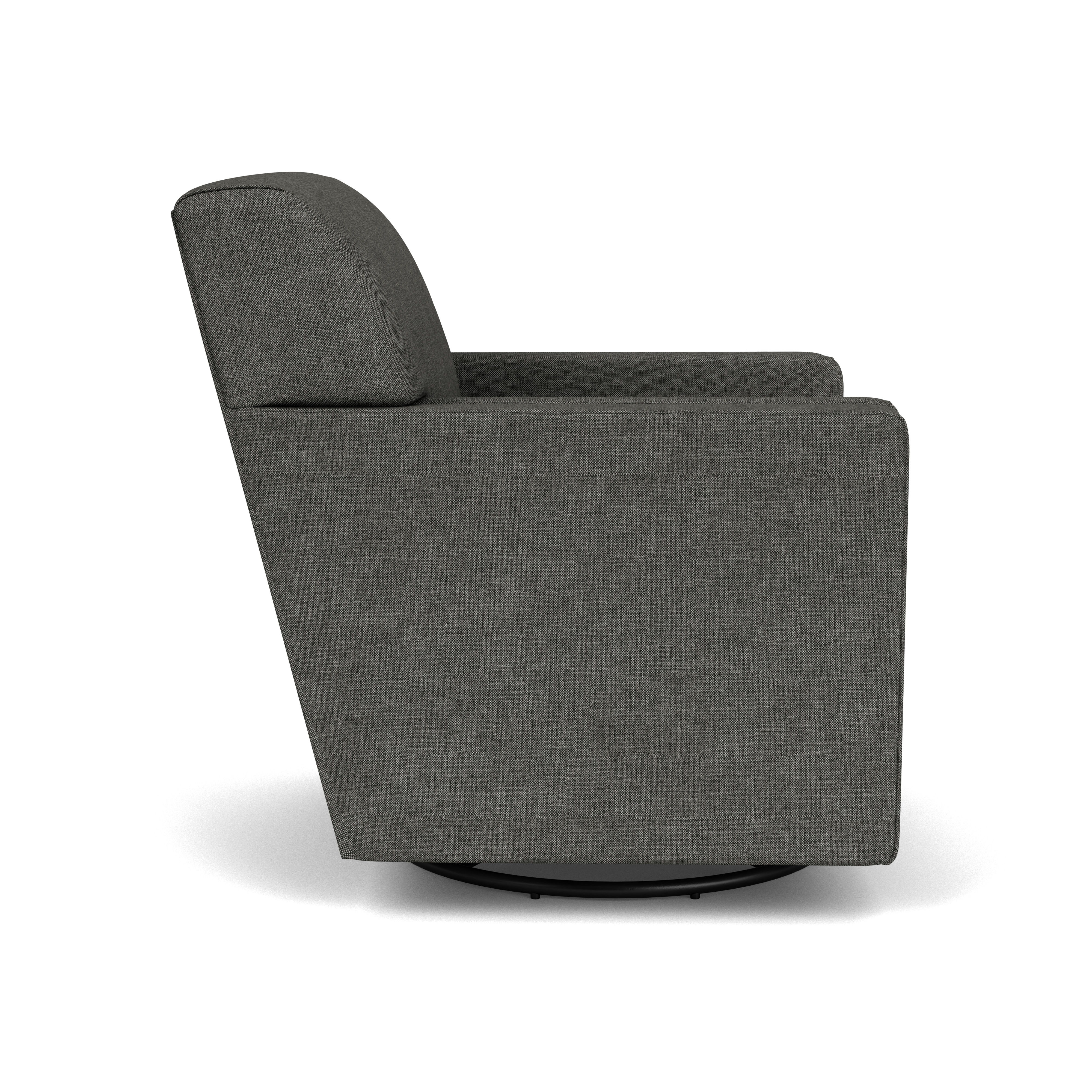 Nora - Fabric Swivel Chair, dark gray, view 8