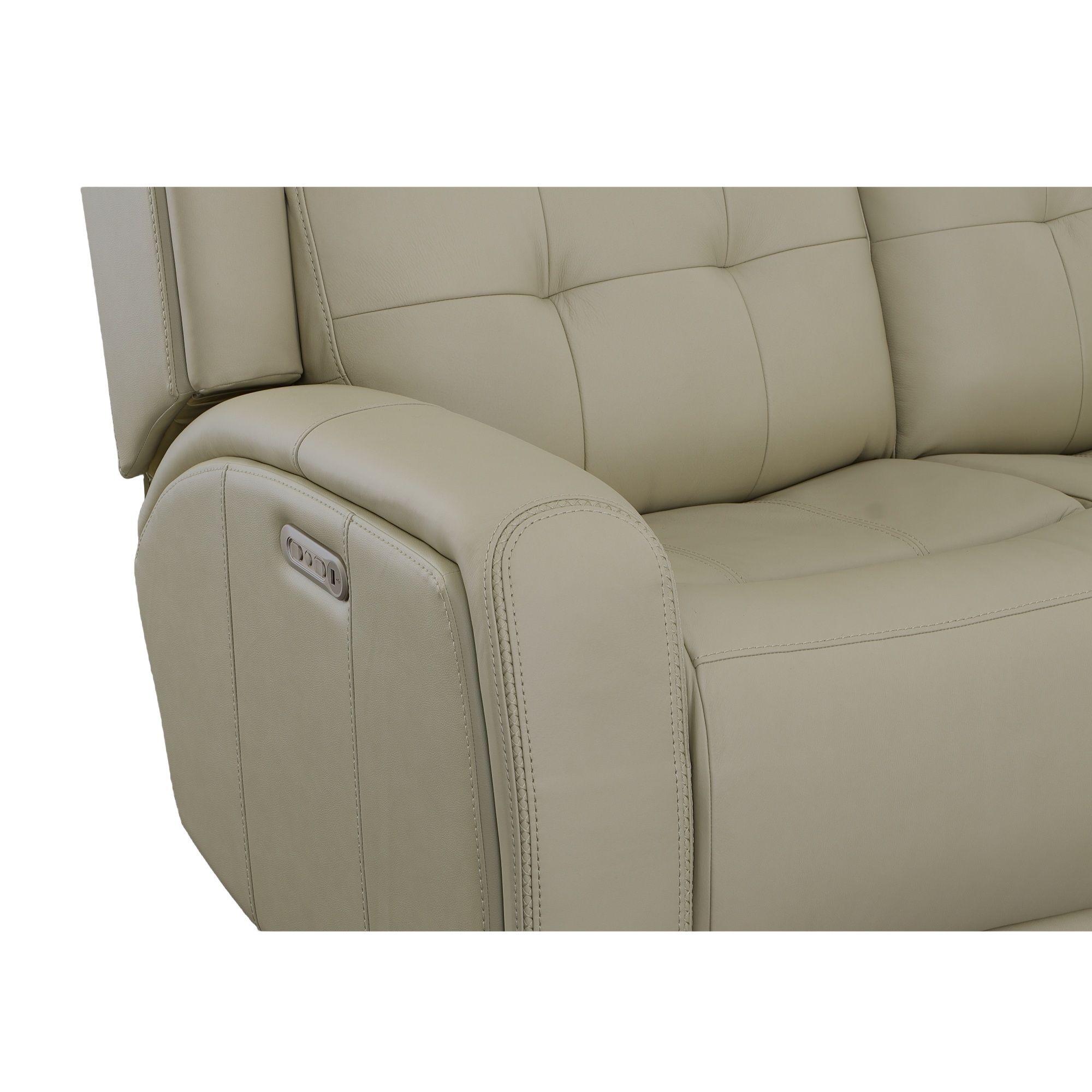 Grant - Power Reclining Loveseat With Power Headrests - Ivory, beige, view 5