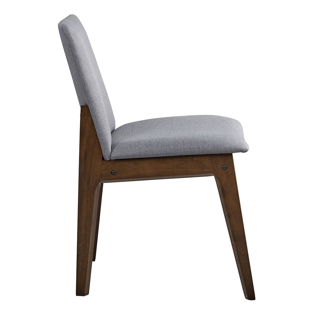Kaela - Side Chair (Set of 2) - Walnut, gray, view 2