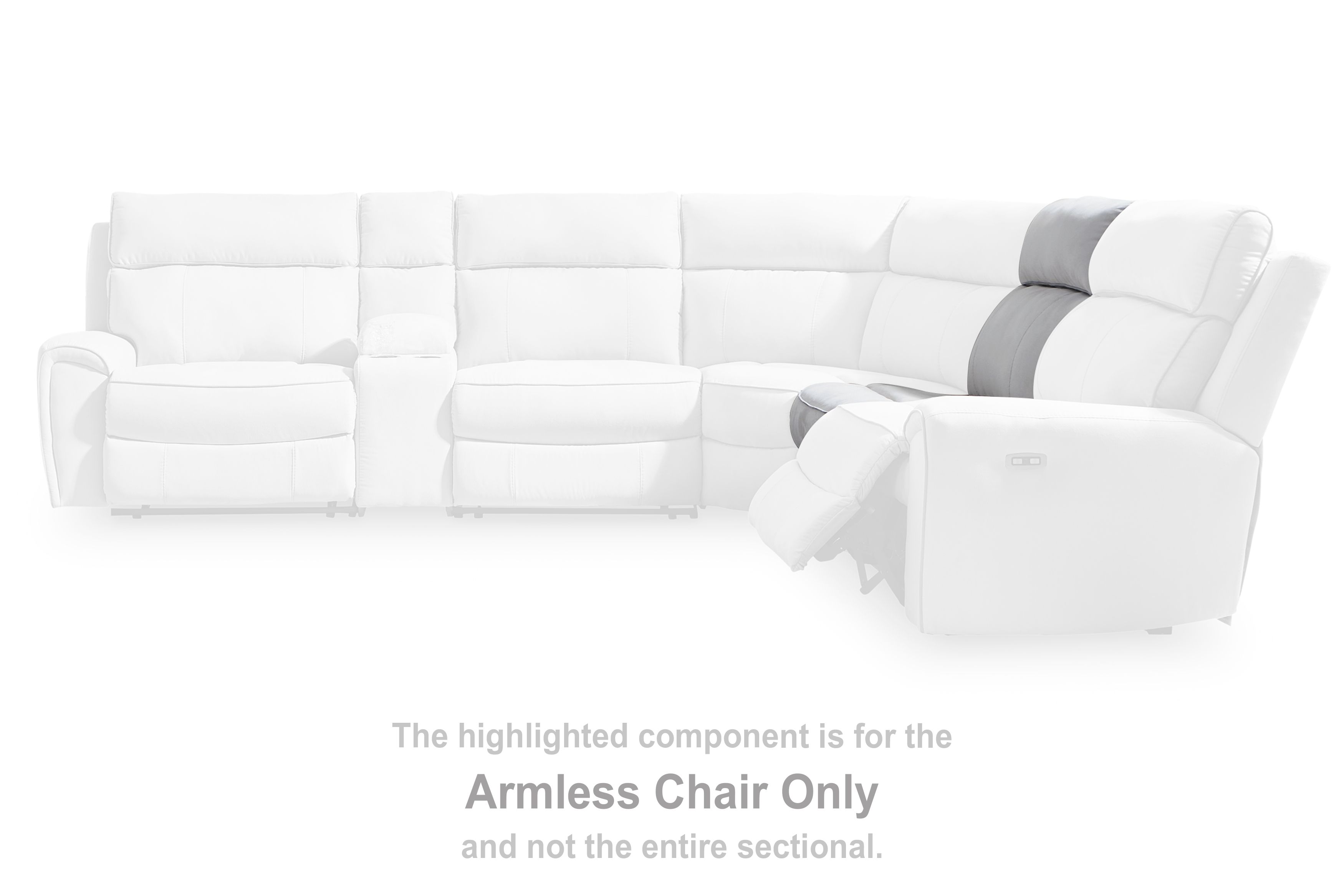 Social Pointe - Armless Chair - Pearl / Ash