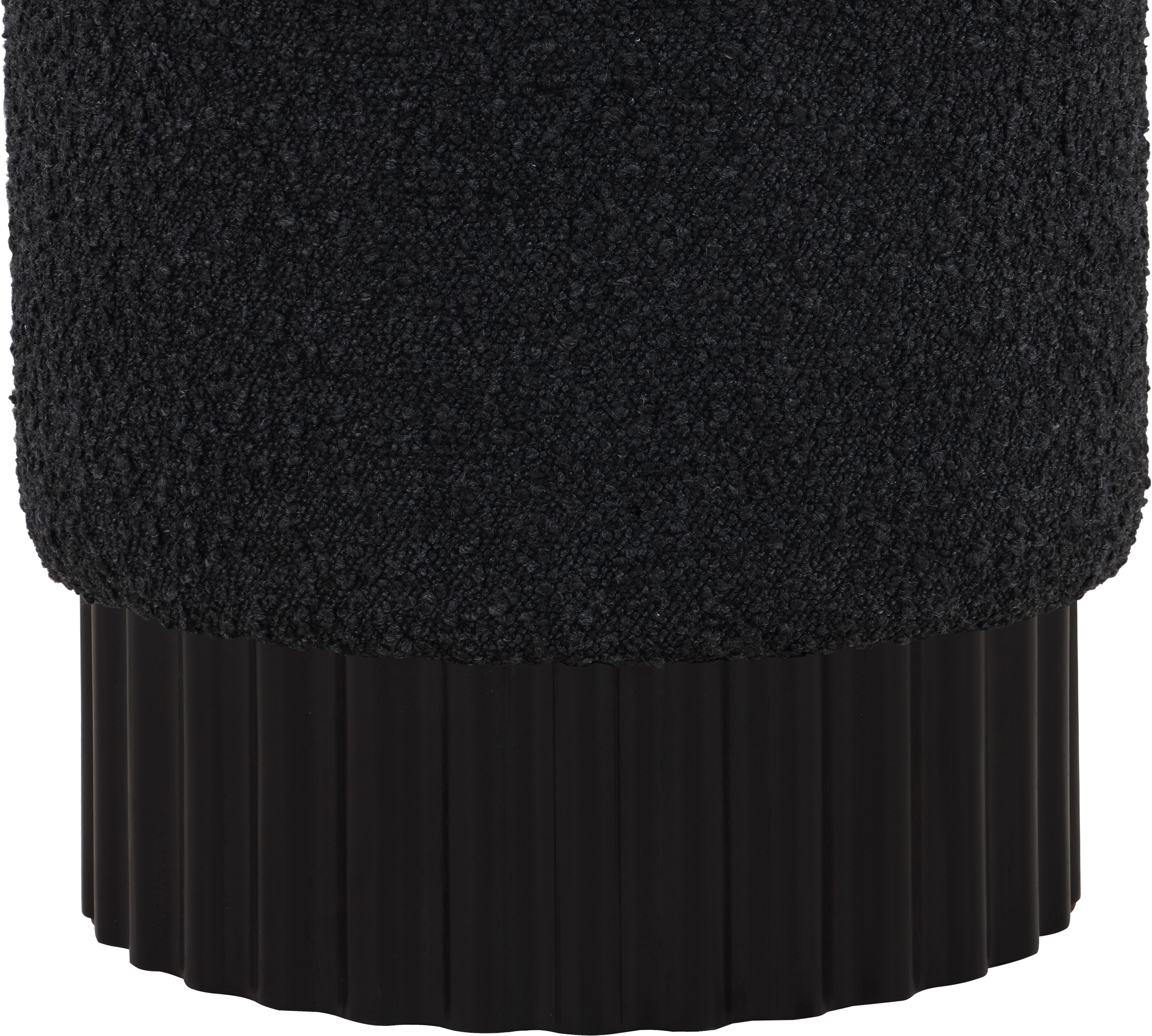 Veranda - Ottoman / Stool With Black Base - Black