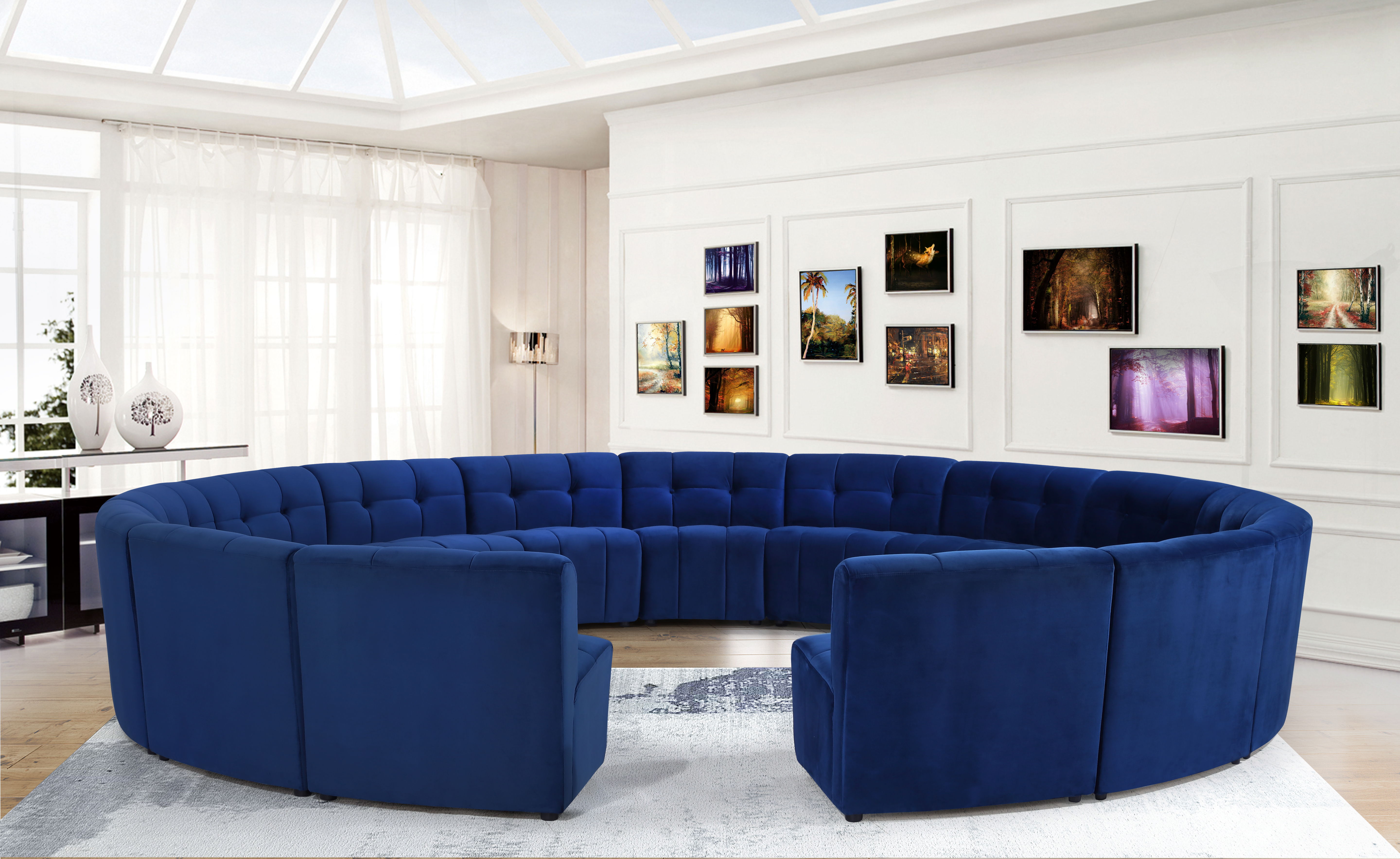 Limitless - 15 Piece Modular Sectional - Navy