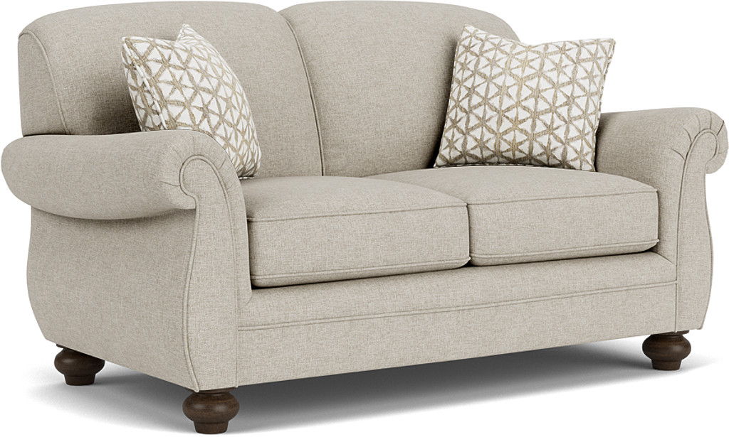 Winston - Fabric Loveseat, light gray