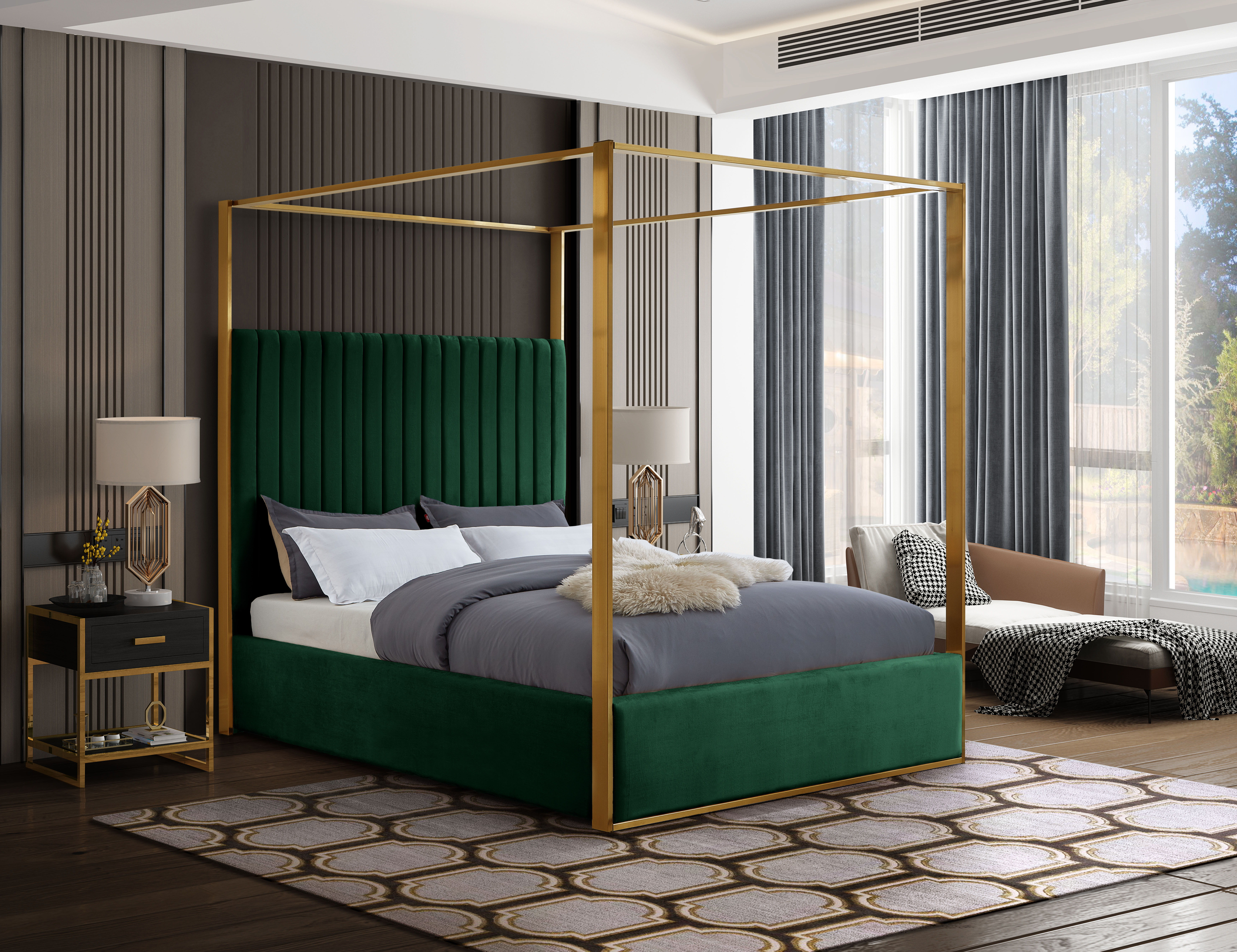 Jones - King Bed - Green