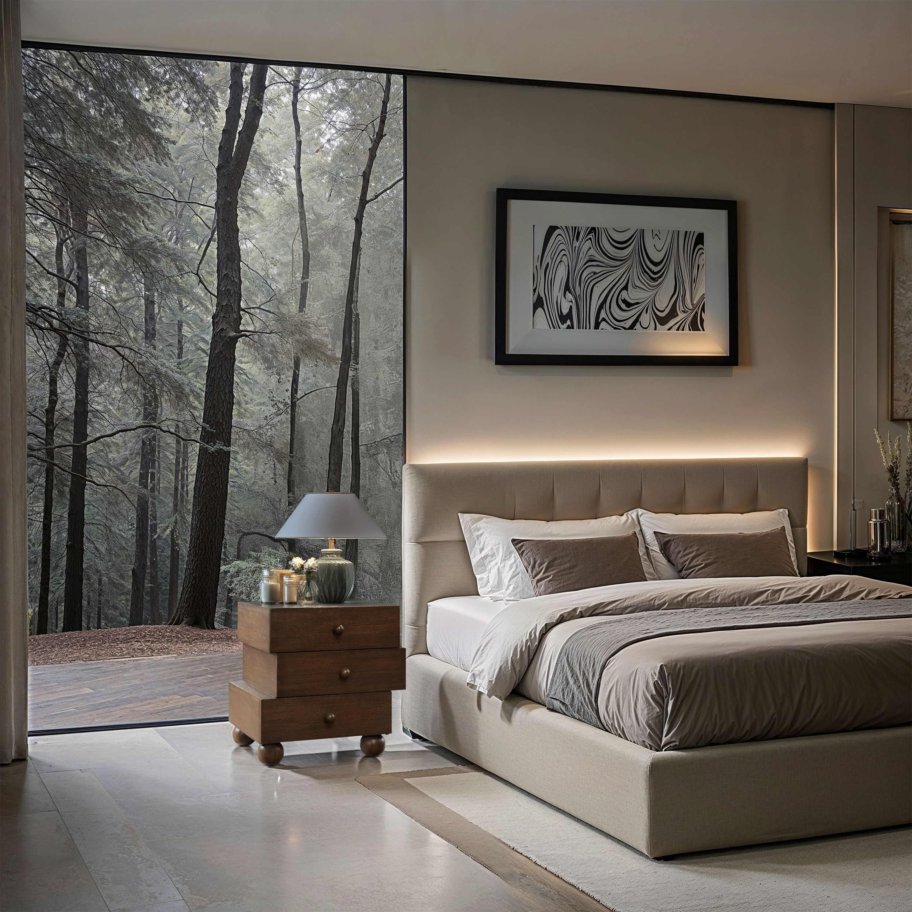 Askew - Night Stand - Brown