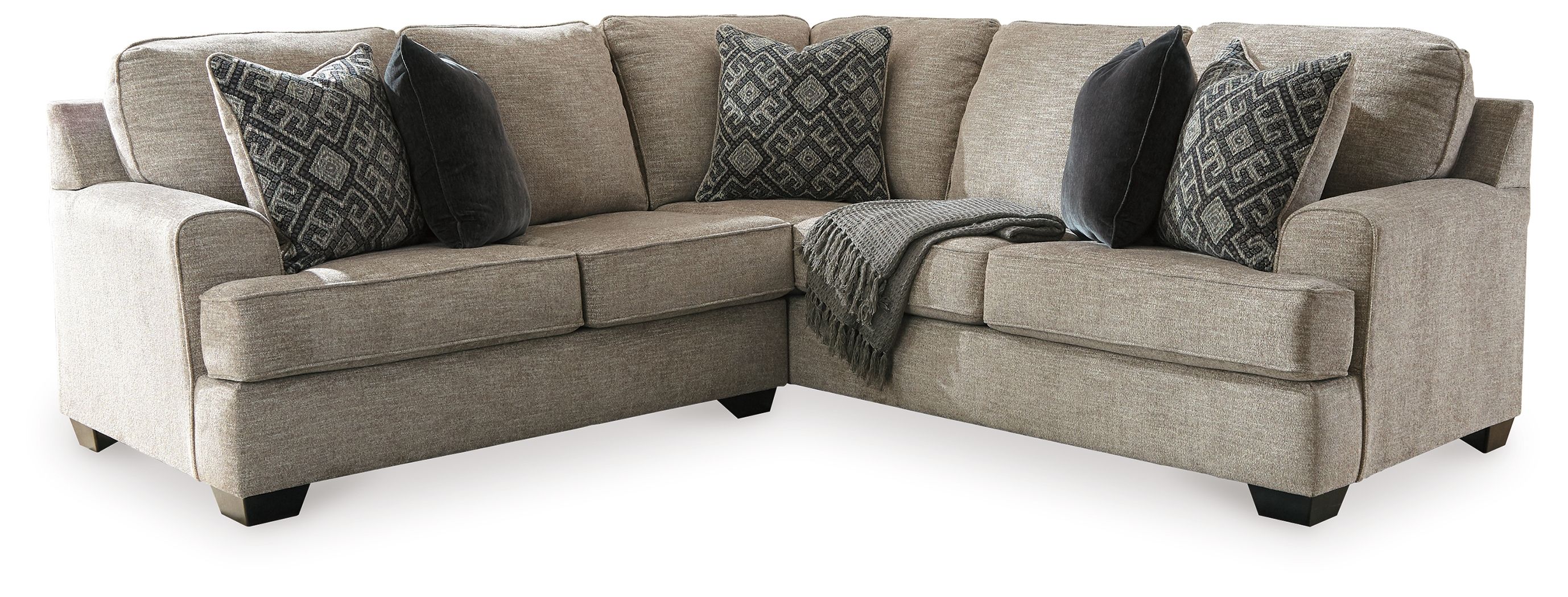 Bovarian - Right Arm Facing Sofa With Corner Wedge 2 Pc Sectional - Stone