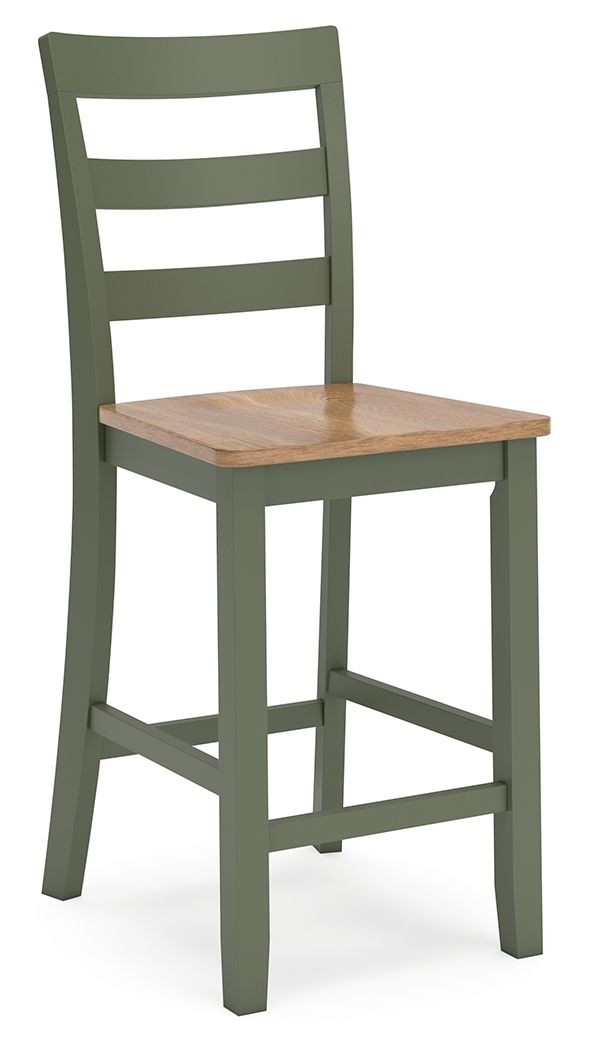 Gesthaven - Barstool (Set of 2) - Natural / Green