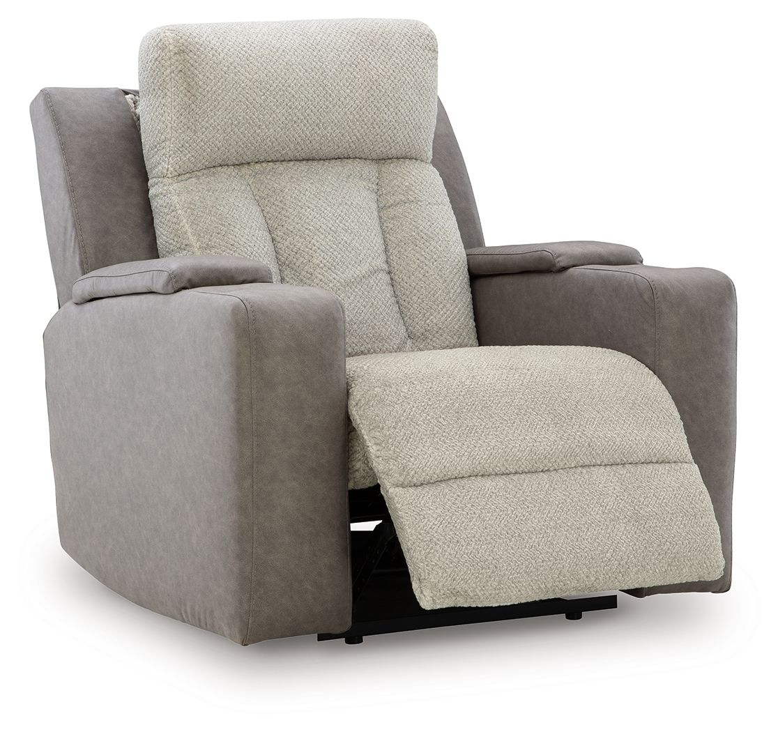 Ashley Furniture WhipLash - Power Recliner With Adj Headrest - Sisal - Image 3