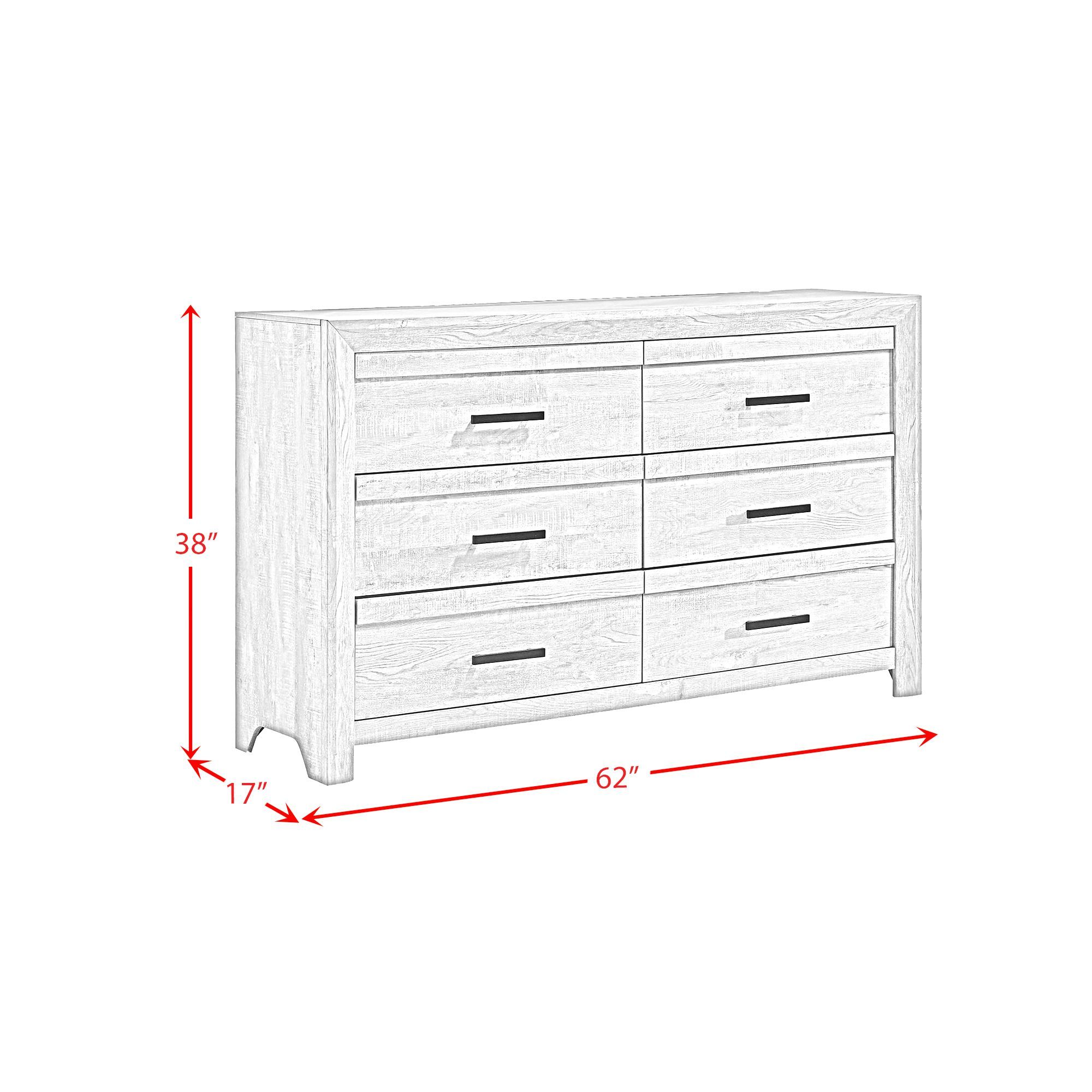 Eleanor - 6-Drawer Dresser - White