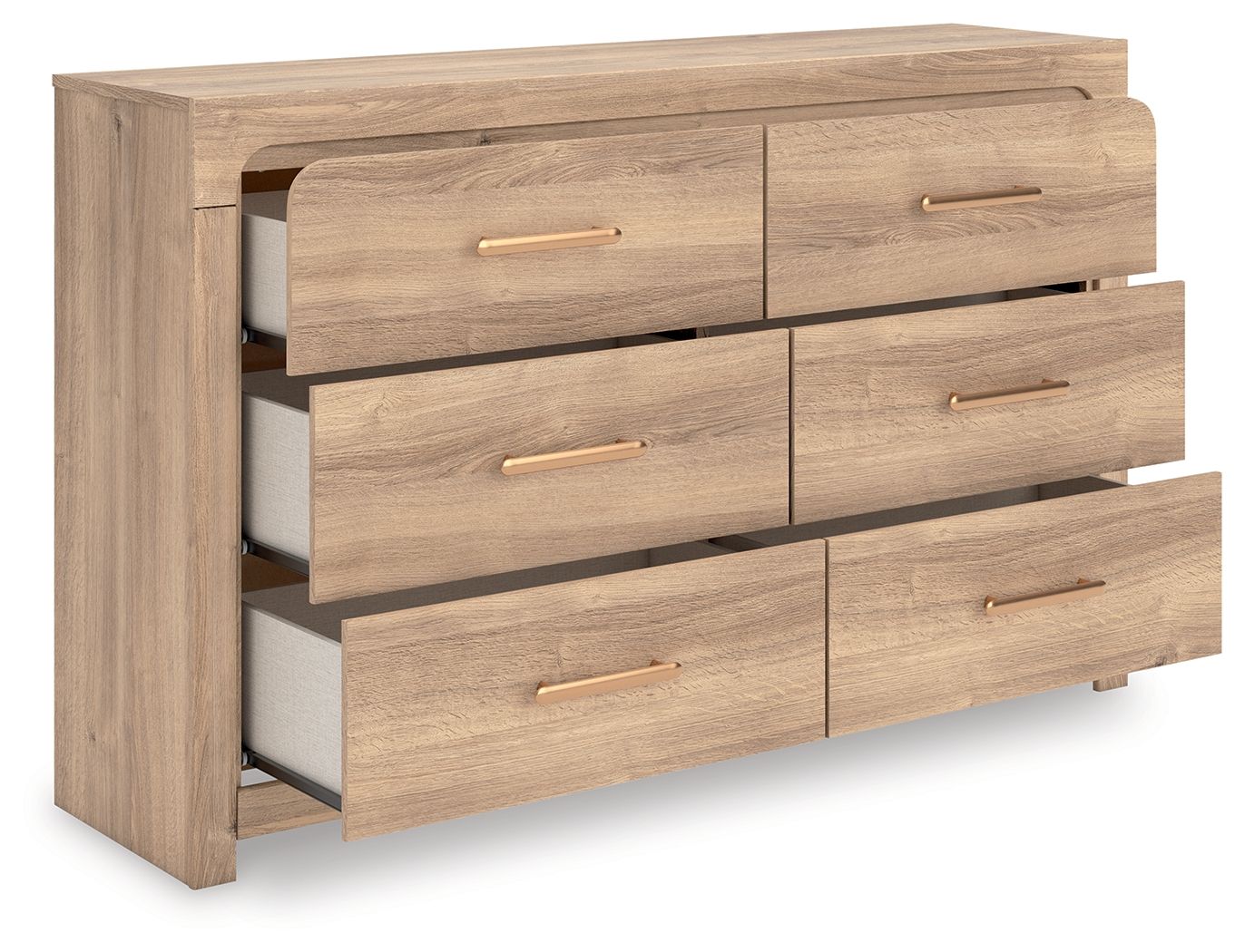 Ashley Furniture Kinlanni - Six Drawer Dresser - Tan - Image 4