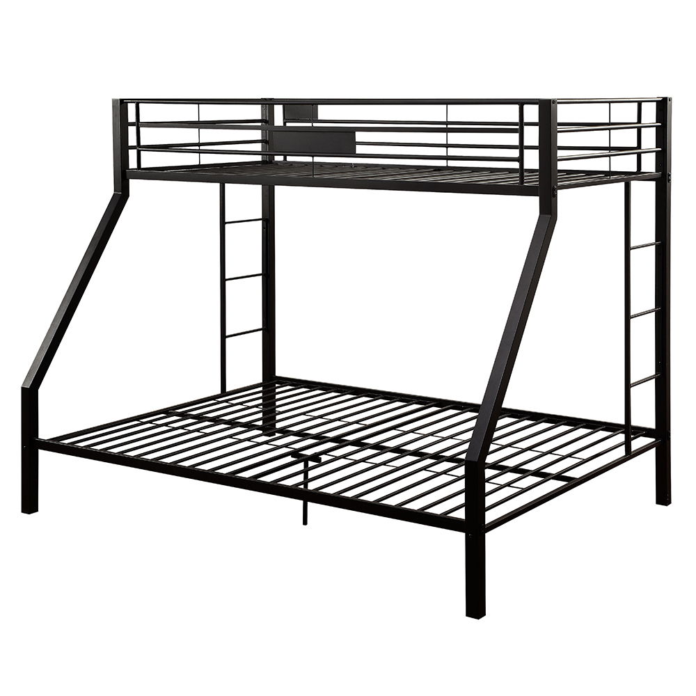 Limbra - Twin Long/Queen Bunk Bed - Sandy Black, black, view 2