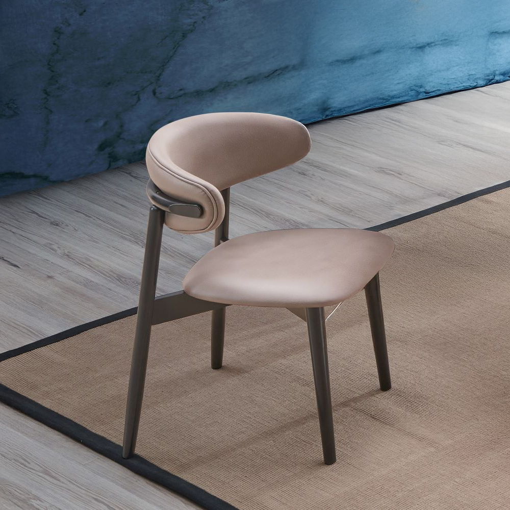 Lanae - Side Chair (Set of 2) - Coffee Polish Microfiber & Black, black