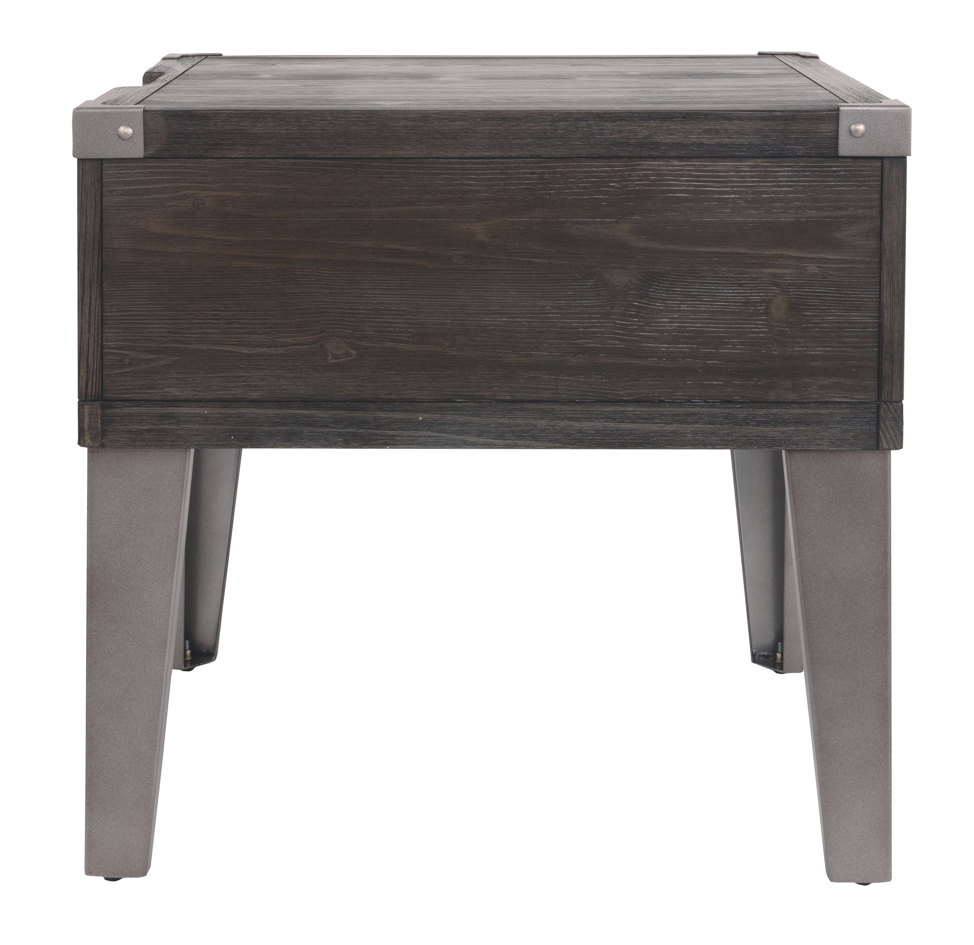 Ashley Furniture Todoe - Rectangular End Table - Dark Gray - Image 7