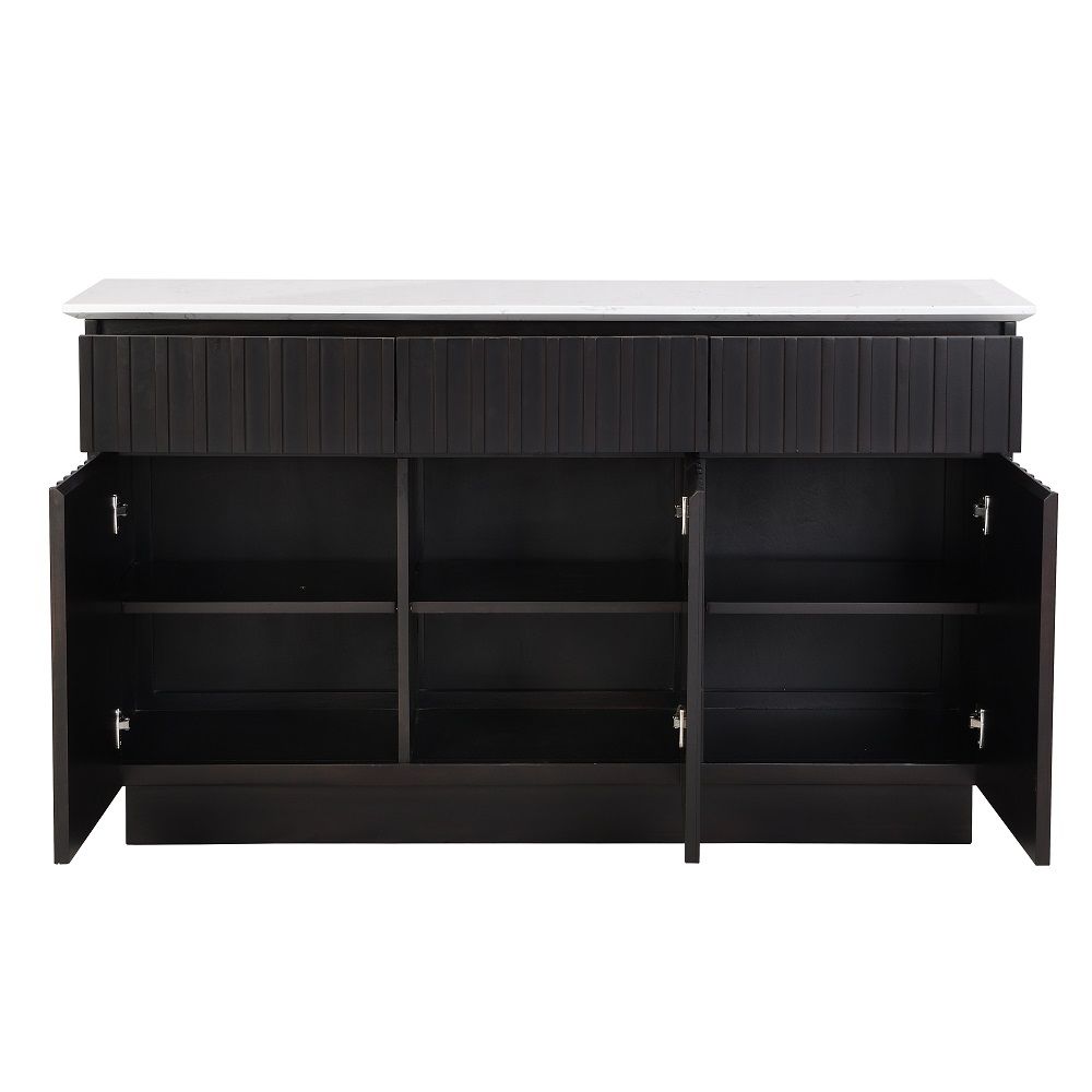 Jaramillo - Server - Engineering Marble Top & Black, black, view 2