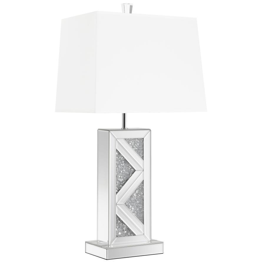 Carmen - Tapered Shade Mirrored Table Lamp - Silver Image