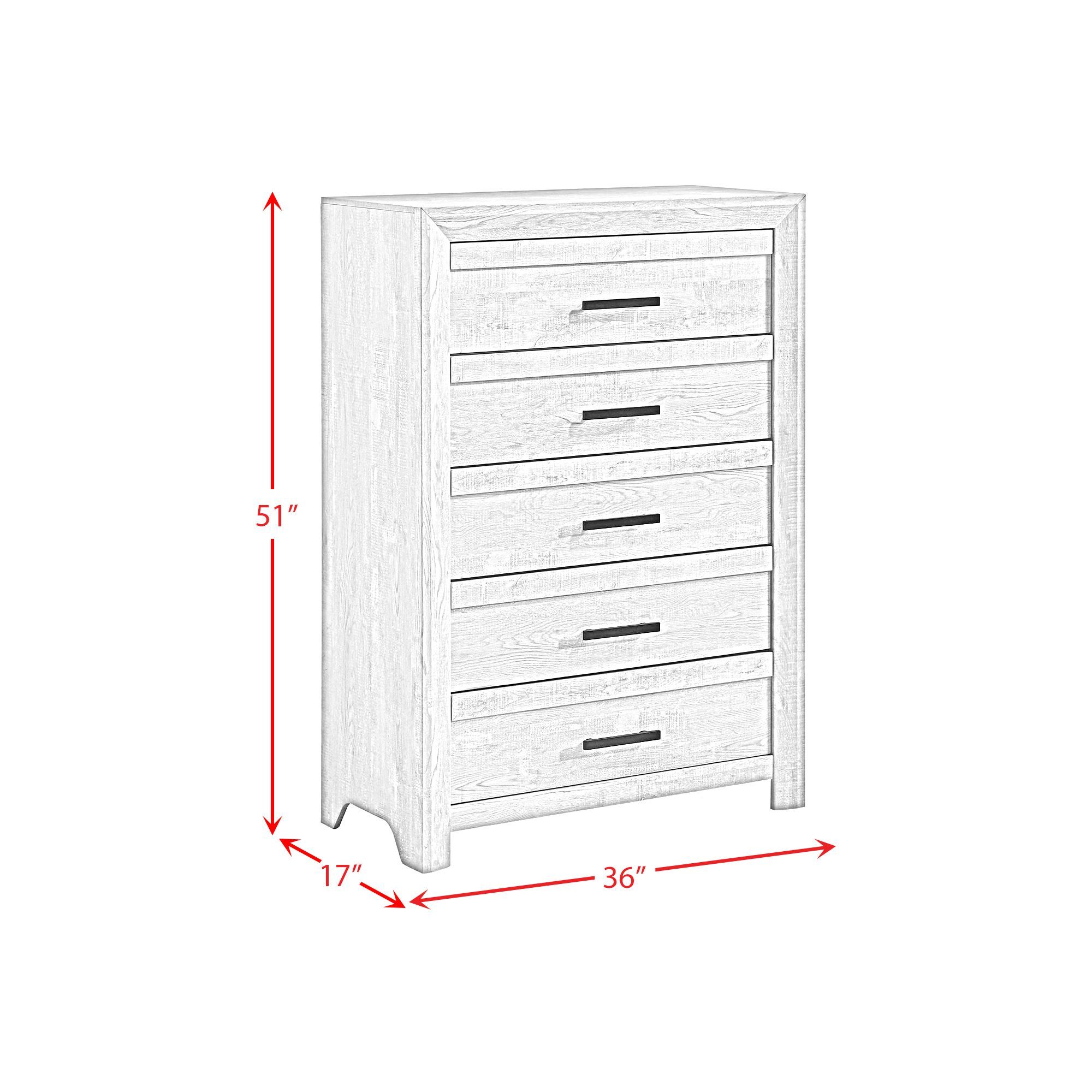 Eleanor - 5-Drawer Chest - Mocha Gray