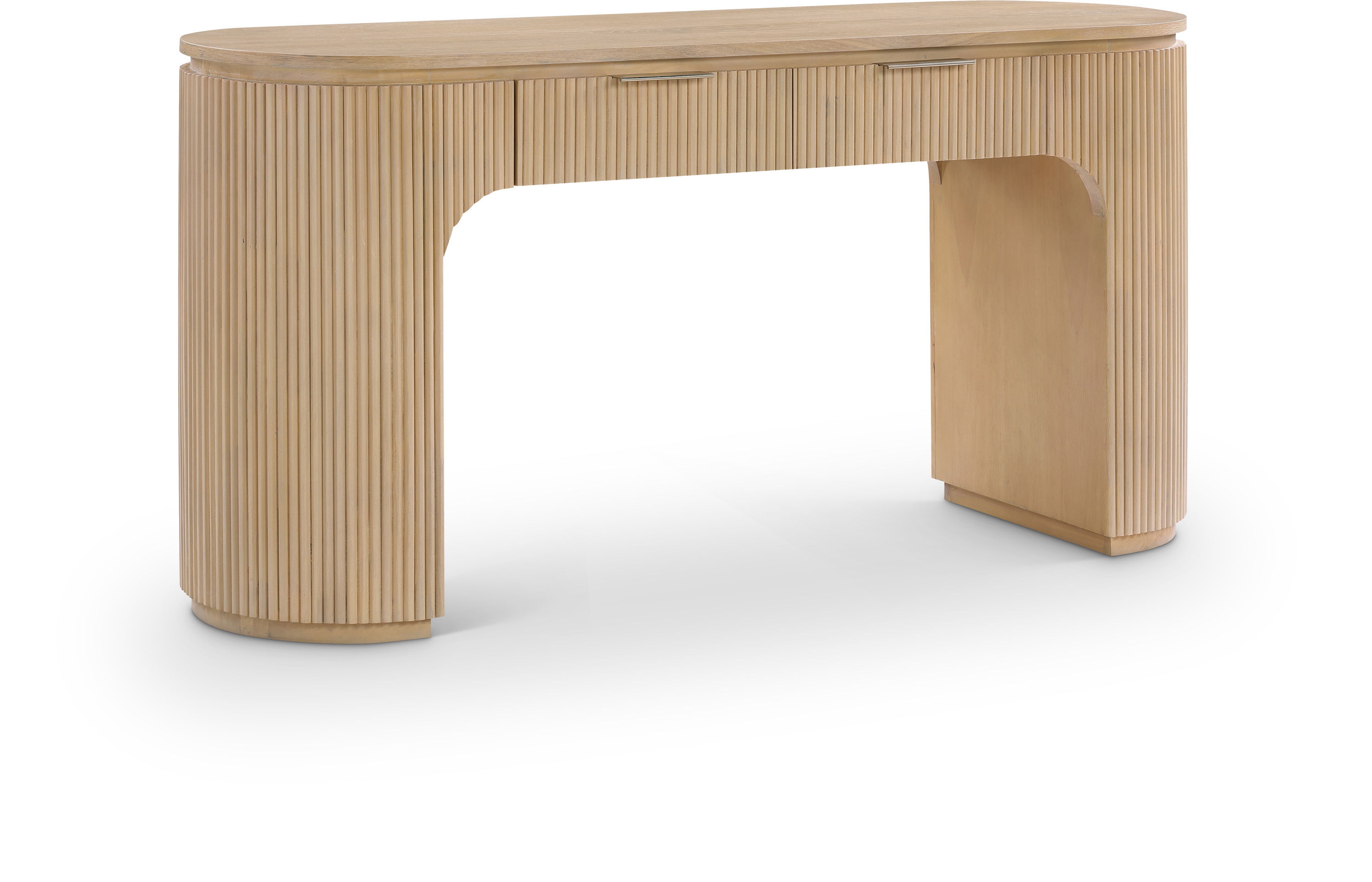 Astrid - Solid Wood And Oak Veneer Desk - Natural