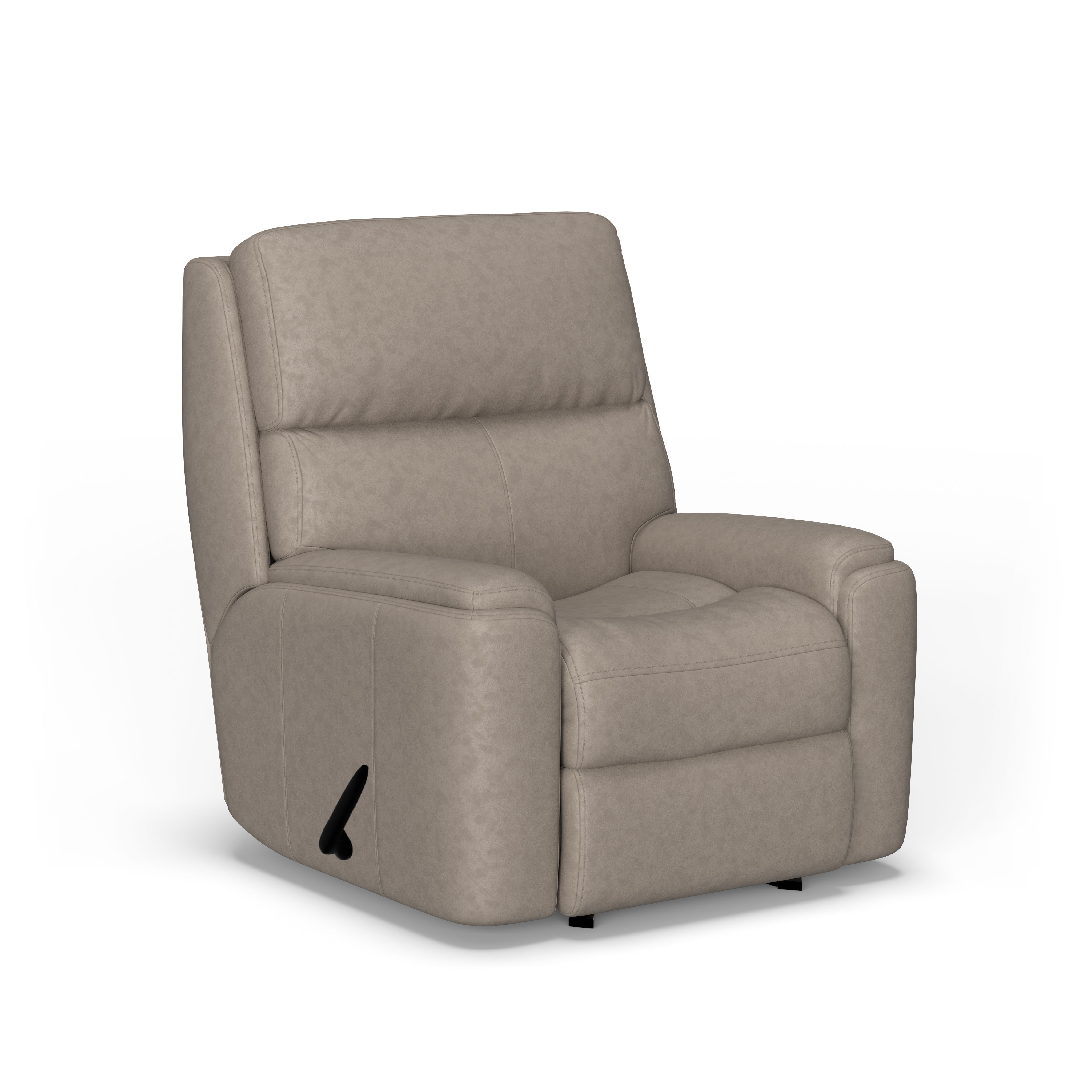 Rio - Transitional Leather Recliner, gray