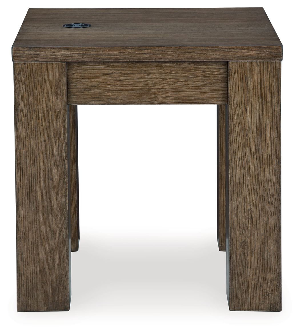 Ashley Furniture Rosswain - Square End Table - Warm Brown - Image 4