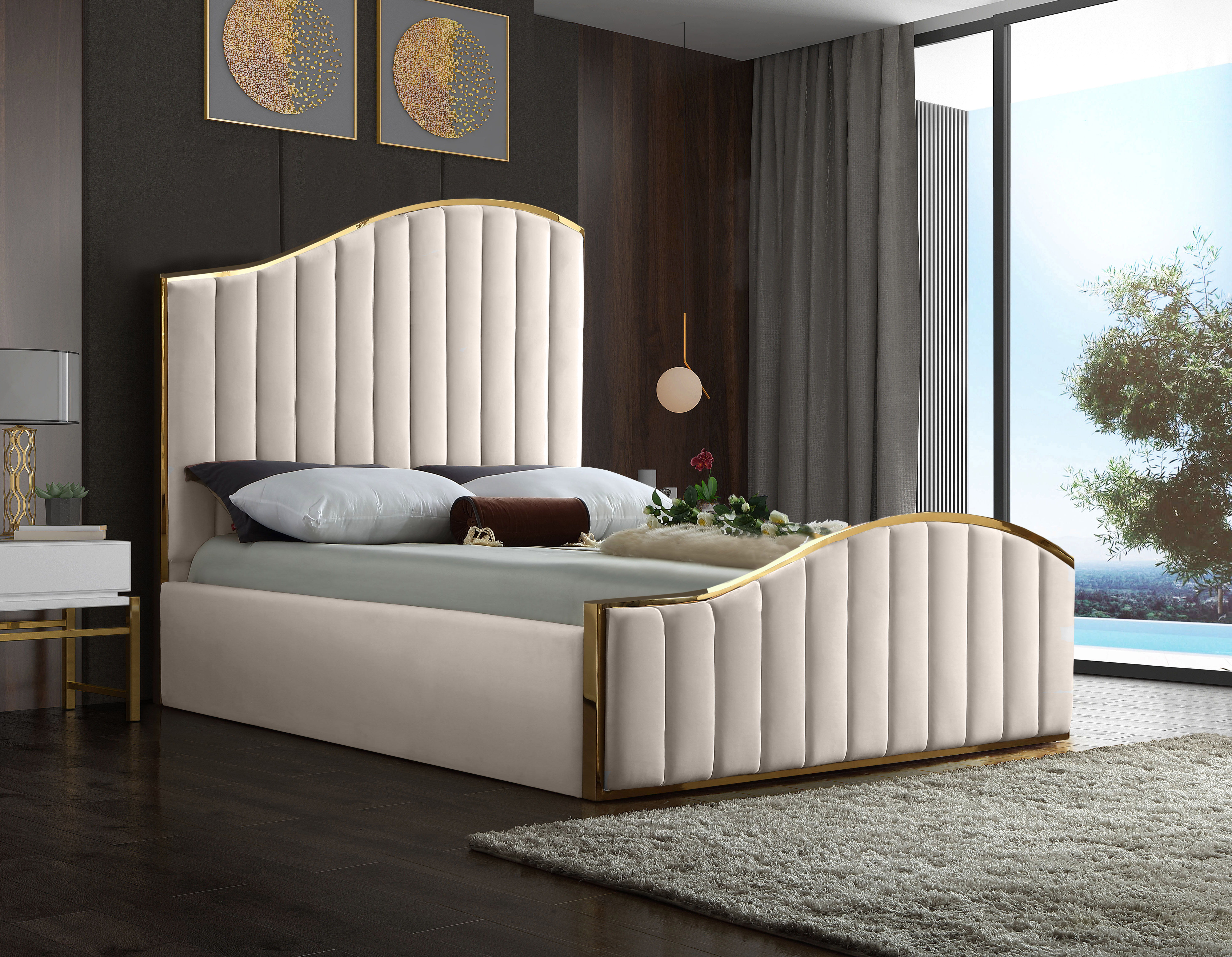 Jolie - King Bed - Cream