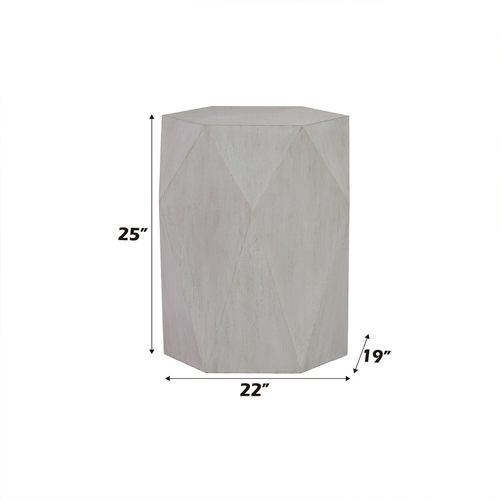 Hanniel - End Table - Antique White, white, view 3