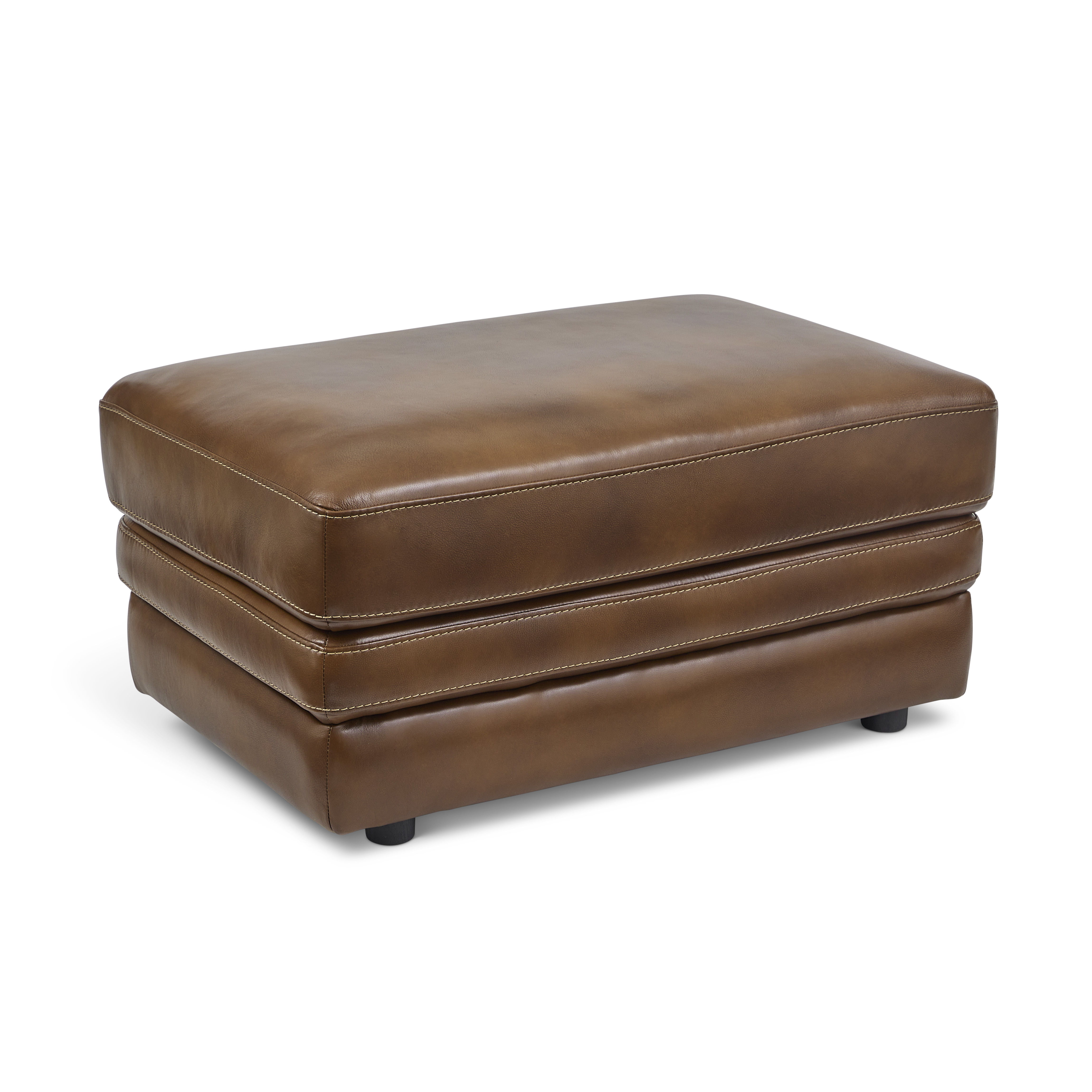 David - Ottoman - Pecan, dark brown