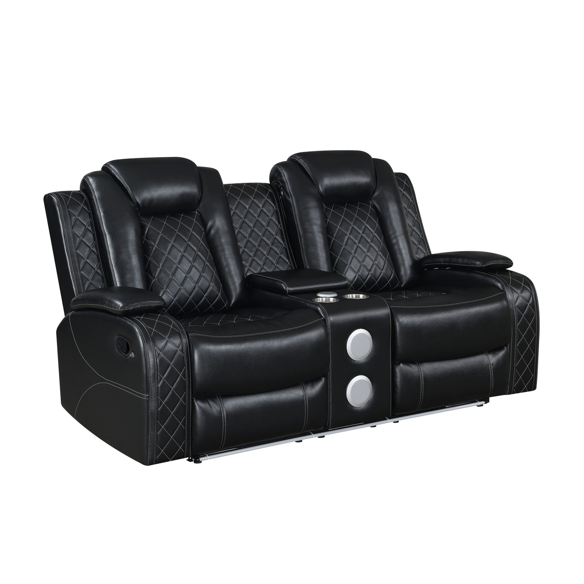 Console Loveseat With Dual Recliners