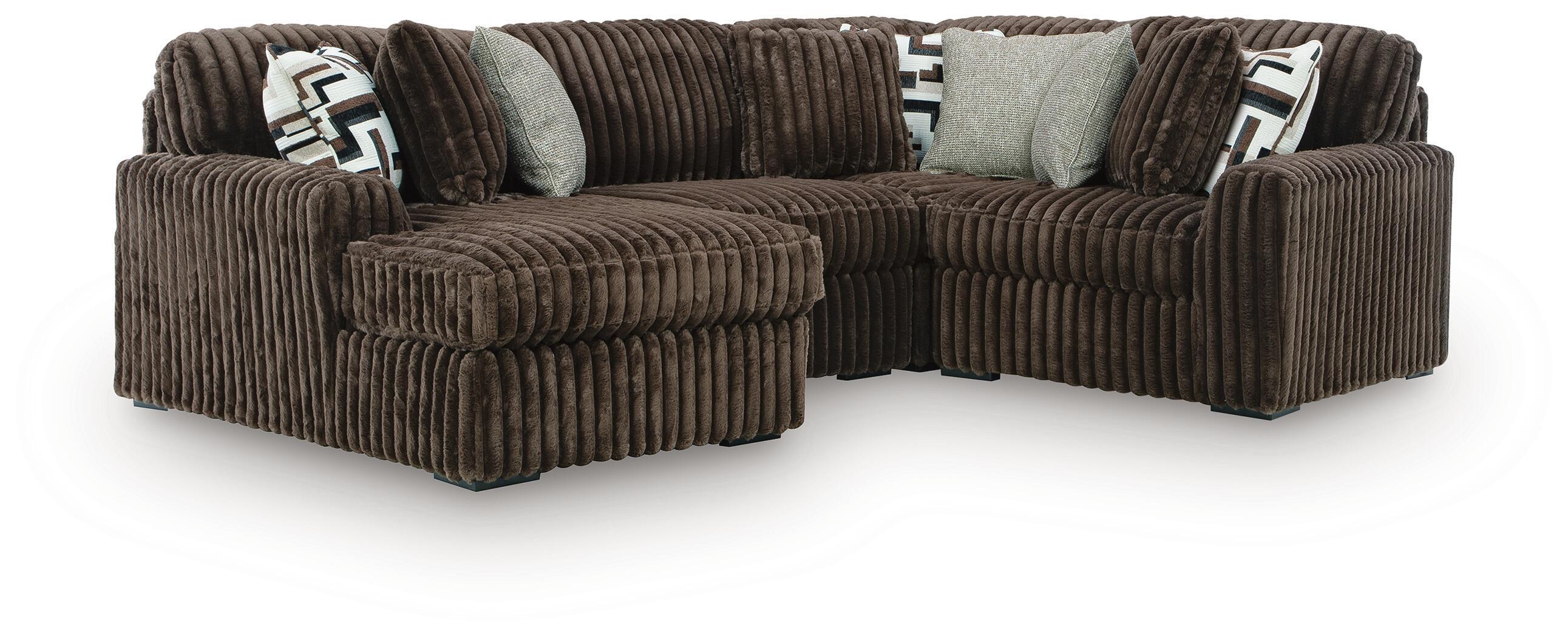 4 Pc · Sectional With LAF Corner Chaise And Armless Chair